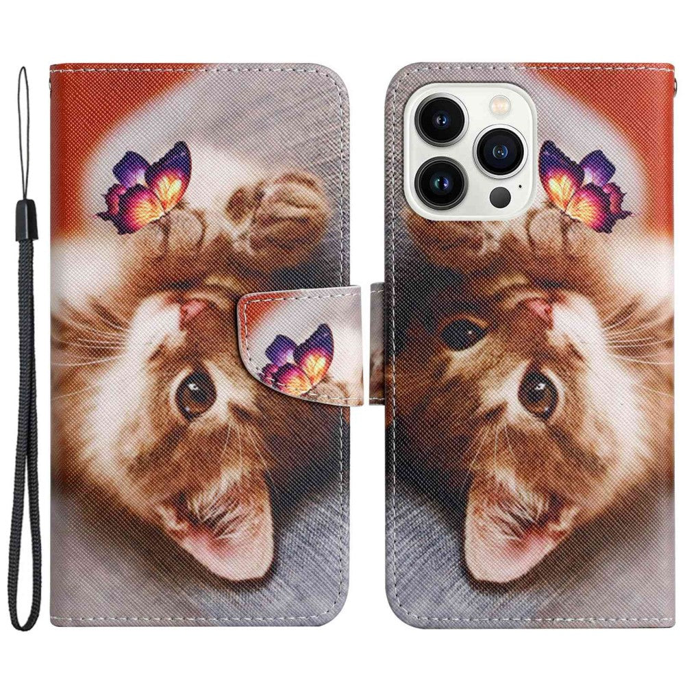 Wonderland iPhone 14 Pro Max flip case - Butterfly / Cat