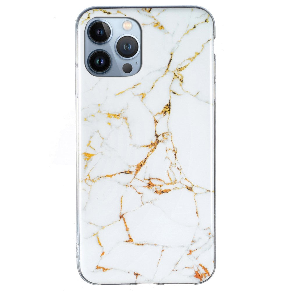 Marble iPhone 14 Pro case - White