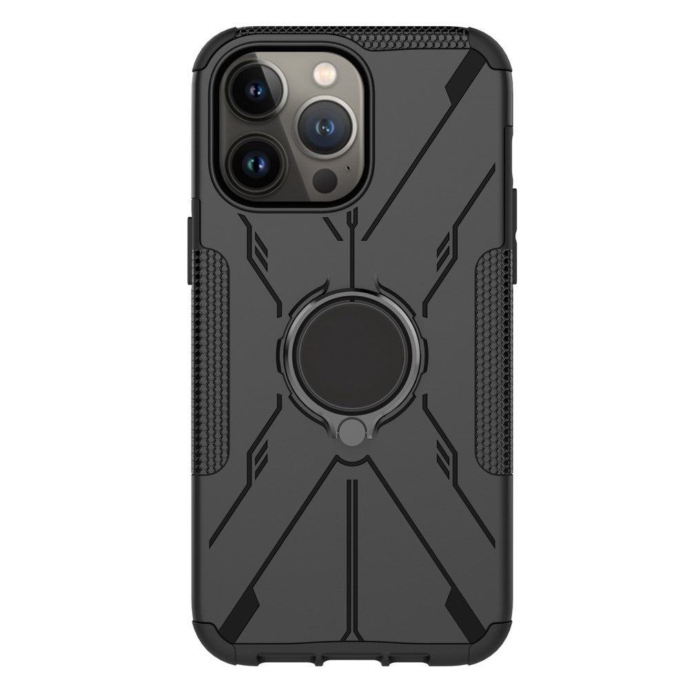 Kickstand cover with magnetic sheet for iPhone 14 Pro - Black
