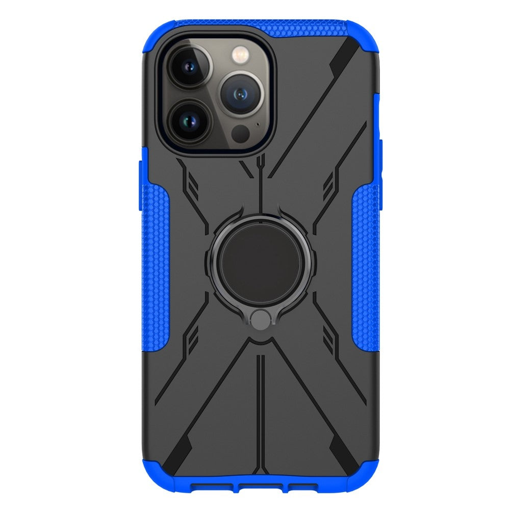 Kickstand cover with magnetic sheet for iPhone 14 Pro - Blue
