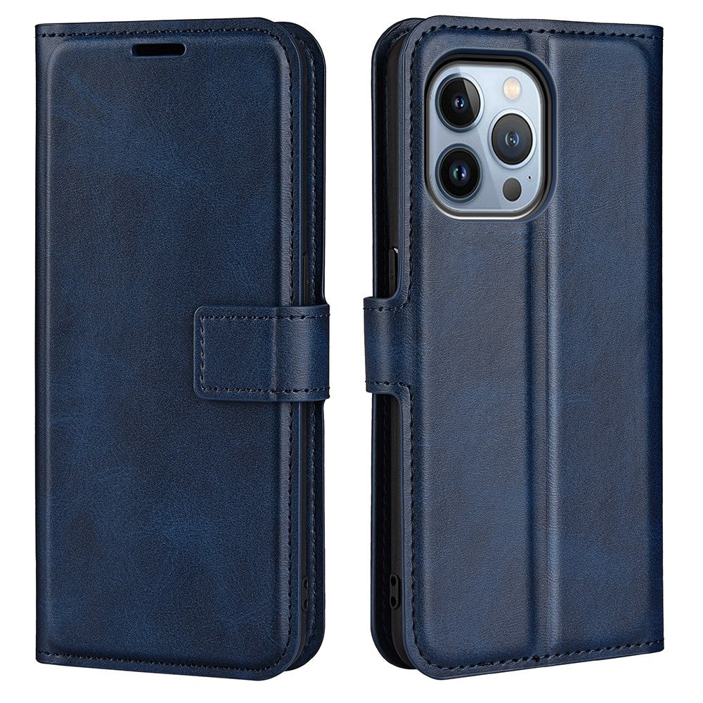 Wallet-style leather case for iPhone 14 Pro - Blue
