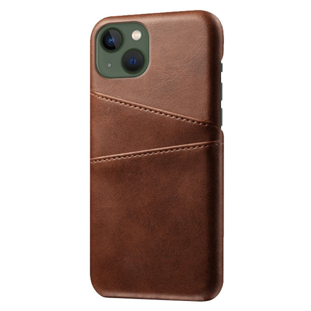 Dual Card case - iPhone 14 - Brown