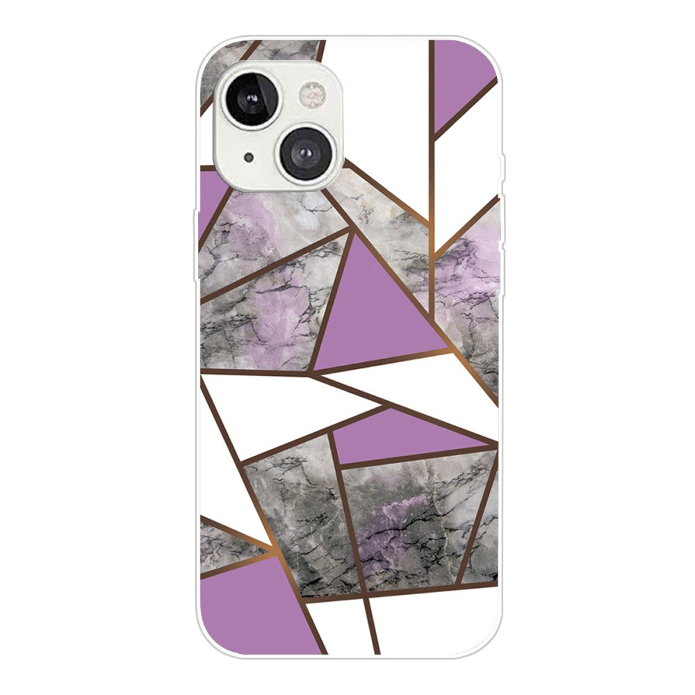Marble iPhone 14 case - Purple / White / Grey Marble