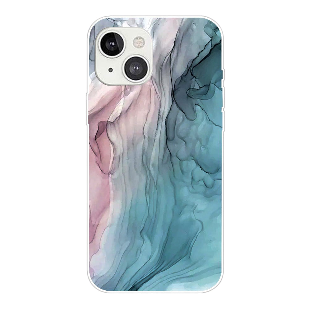 Marble iPhone 14 case - Rose / Blue Marble