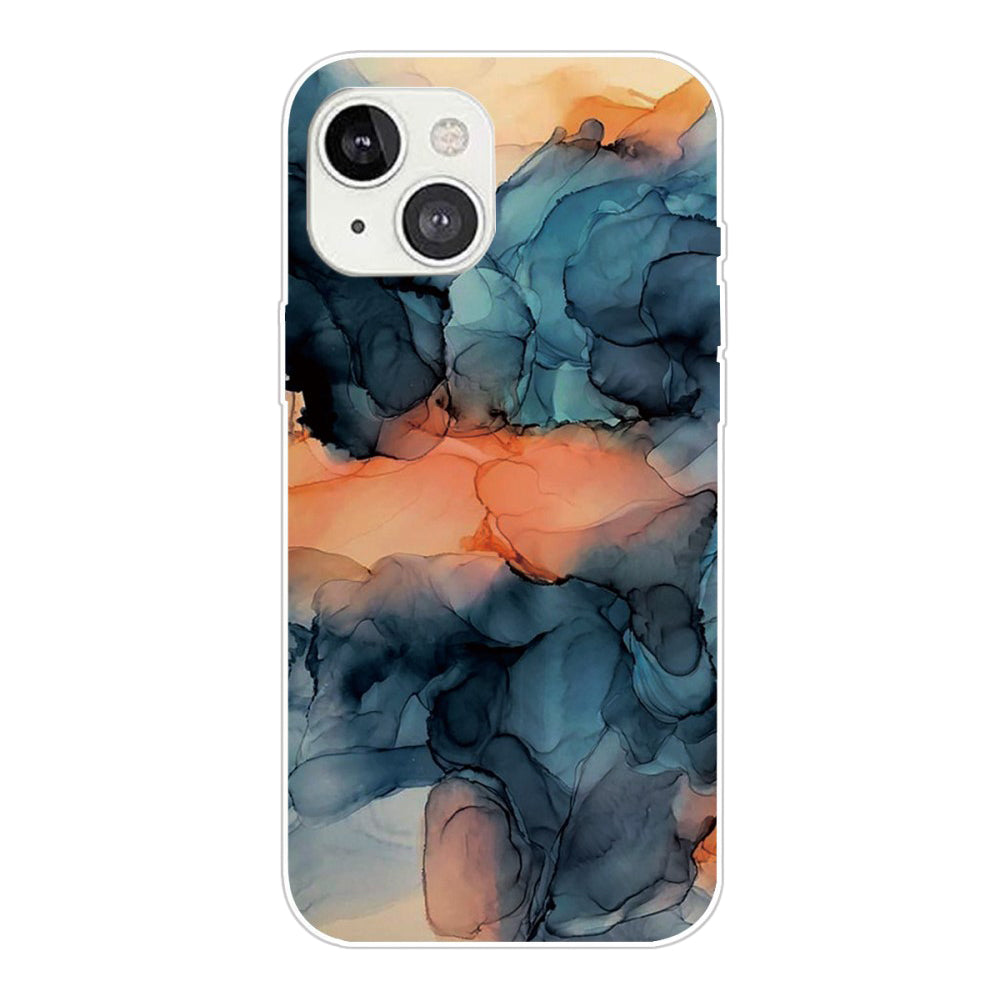 Marble iPhone 14 case - Orange Between the Blues