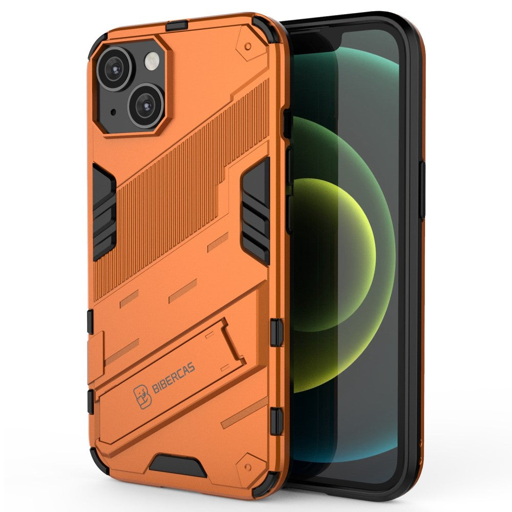 Shockproof hybrid cover with a modern touch for iPhone 14 - Orange