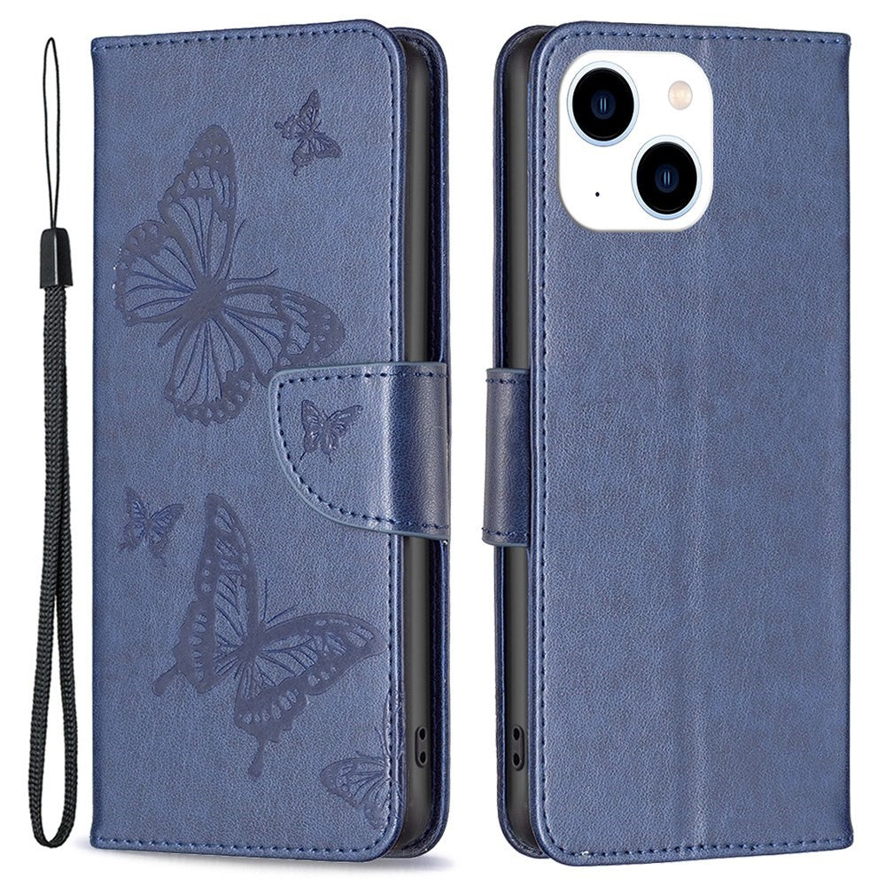 Butterfly iPhone 14 flip case - Dark Blue