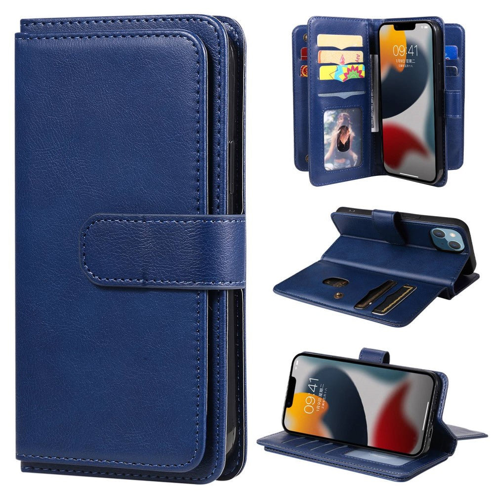 10-slot wallet case for iPhone 14 - Dark Blue