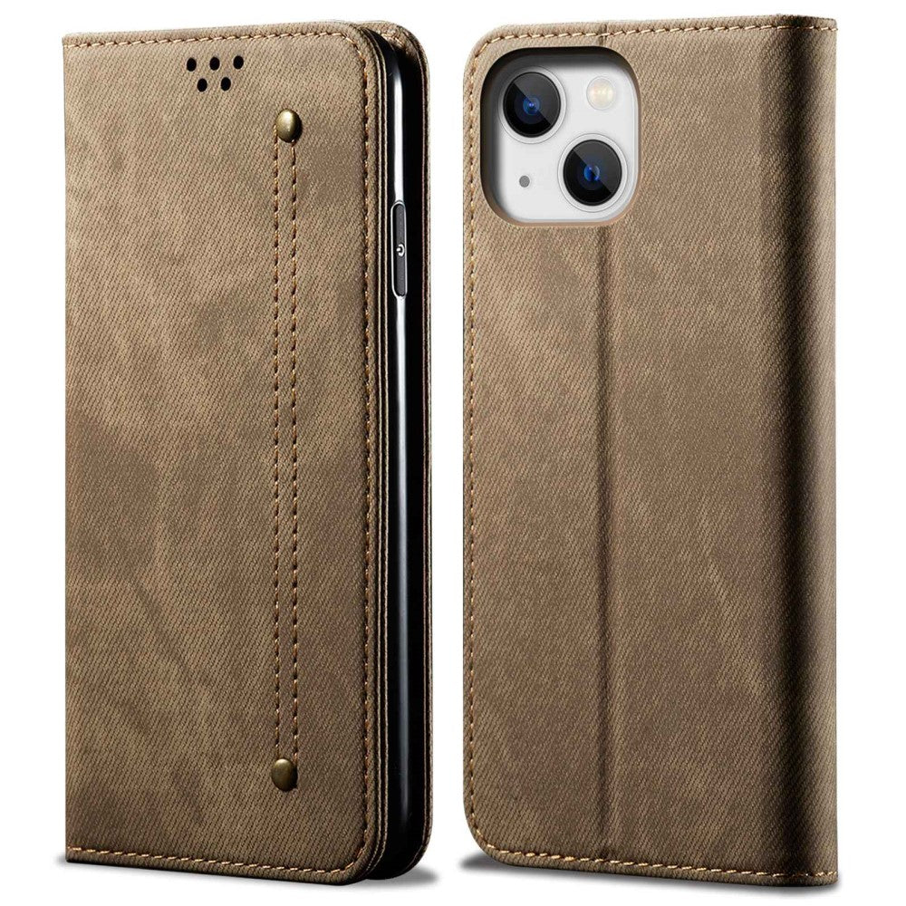 Jeans iPhone 14 Flip case - Khaki