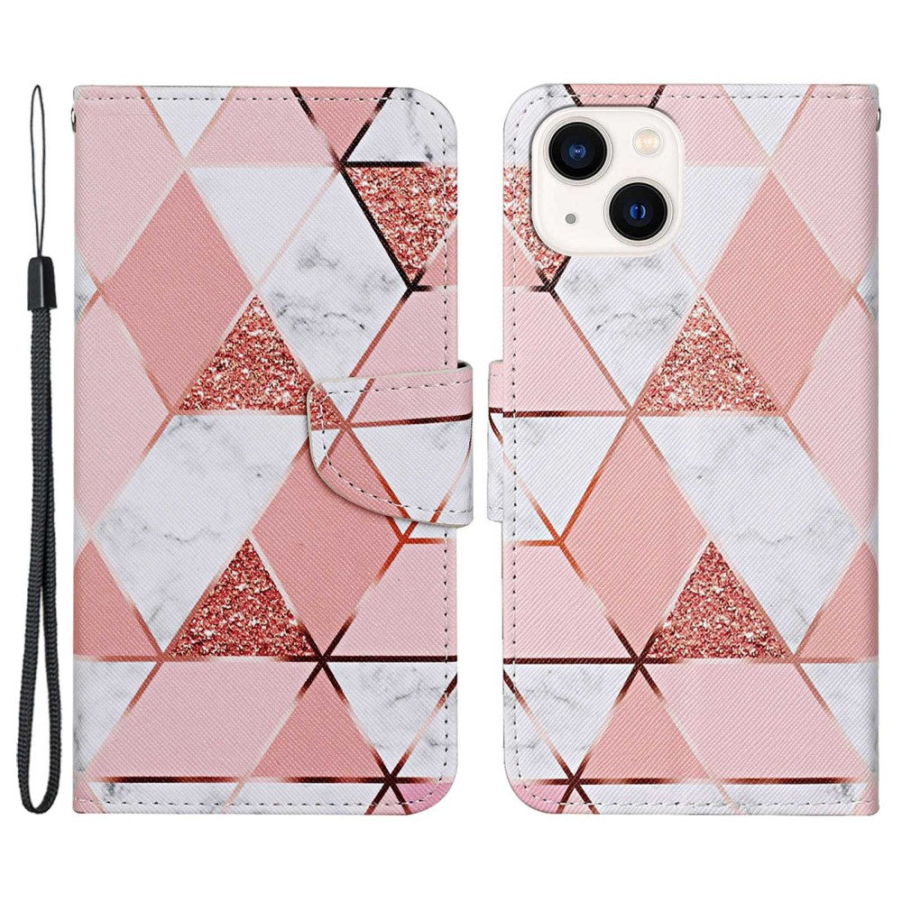 Wonderland iPhone 14 flip case - Marble Pattern