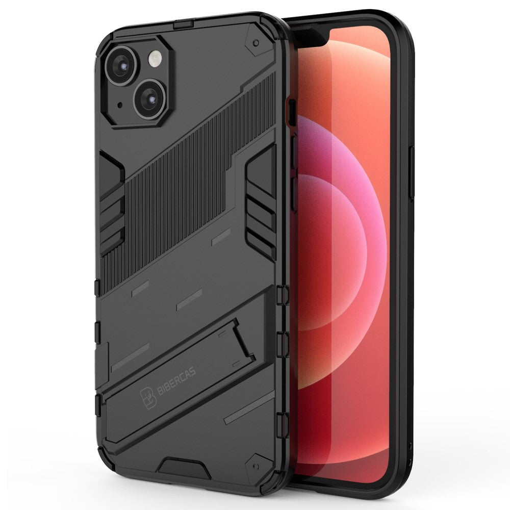 Shockproof hybrid cover with a modern touch for iPhone 14 Plus - Black
