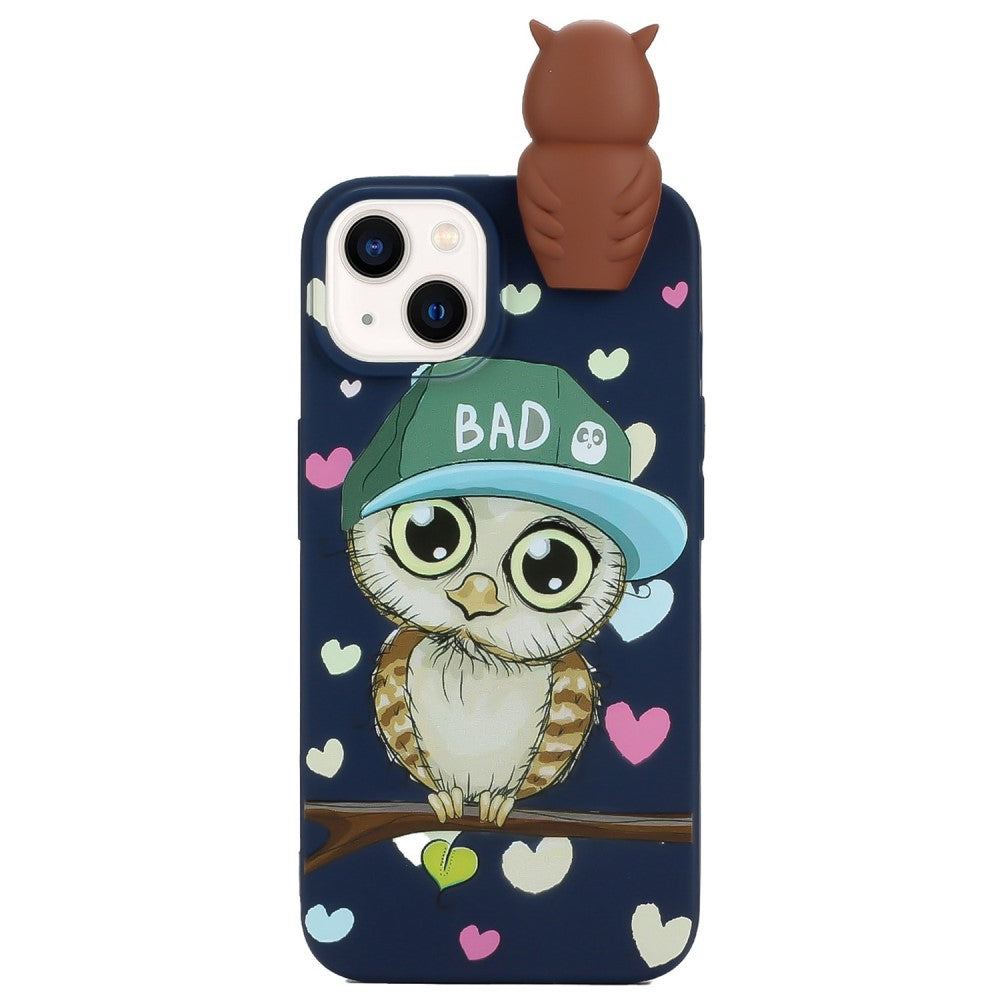 Cute 3D iPhone 14 Plus case - Sapphire Owl