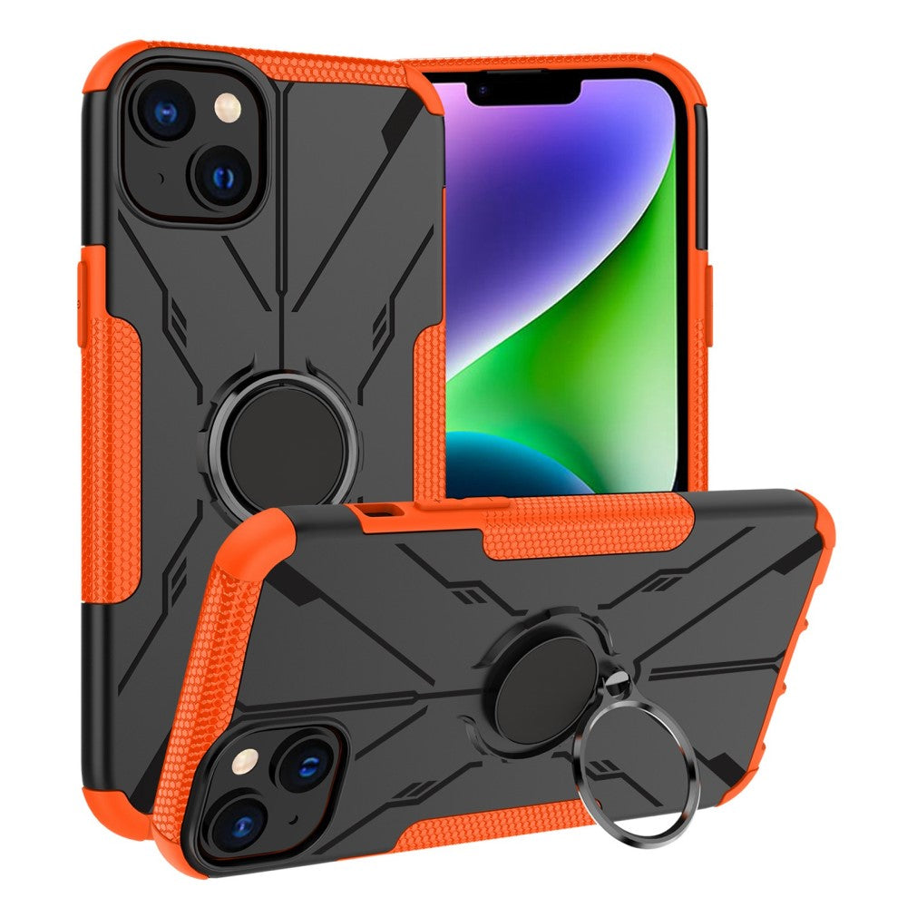 Kickstand cover with magnetic sheet for iPhone 14 Plus - Orange