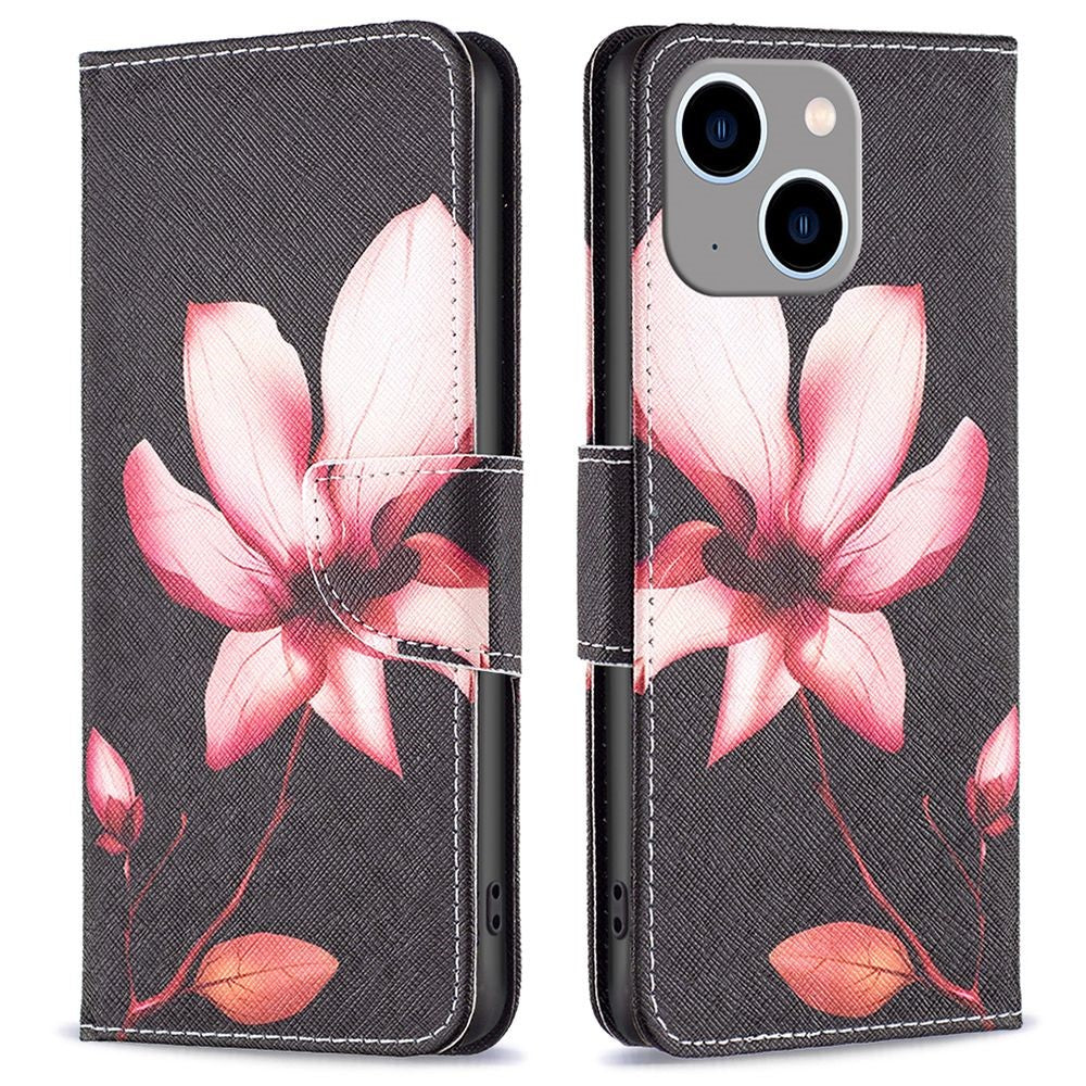 Wonderland iPhone 14 Plus flip case - Pink Flower