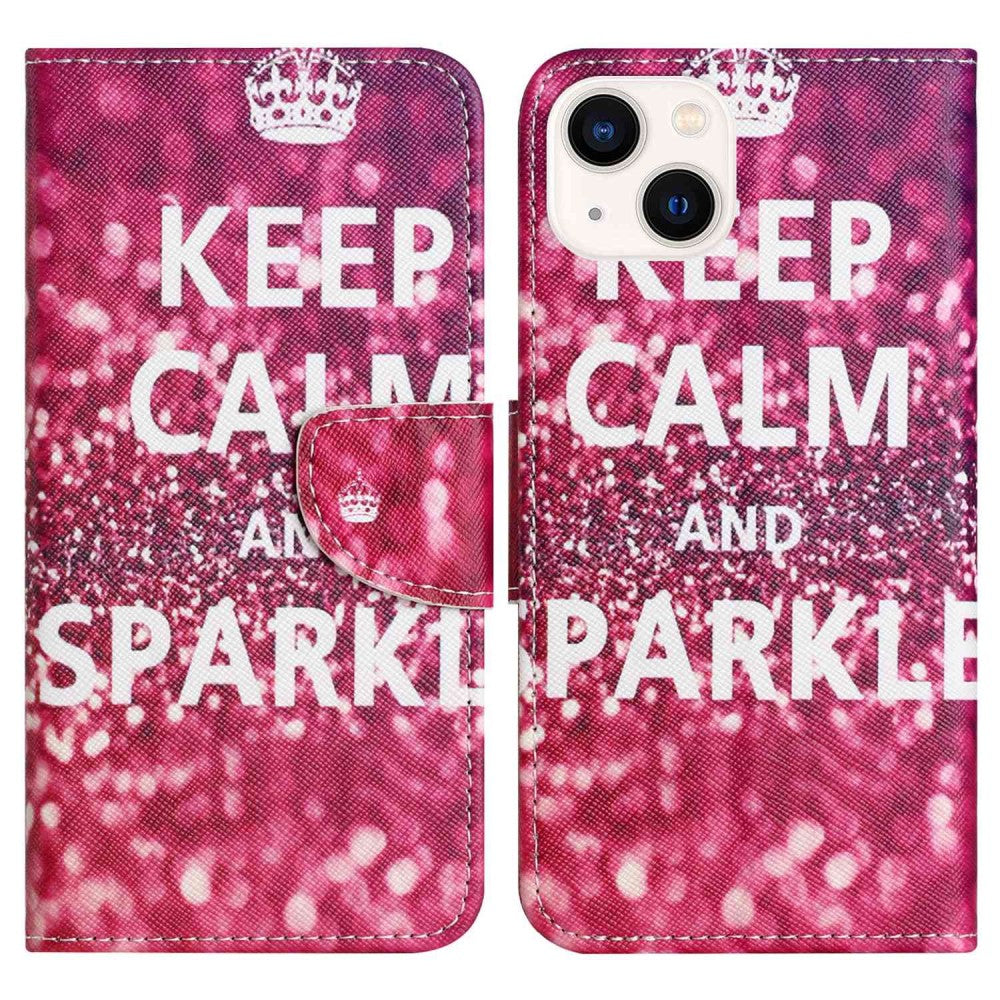 Wonderland iPhone 14 Plus flip case - Keep Calm and Sparkle