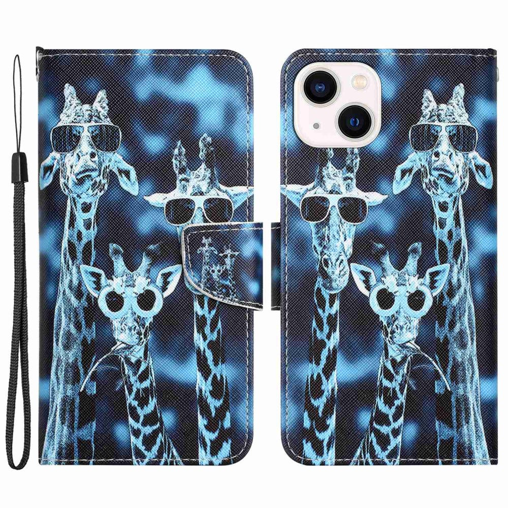 Wonderland iPhone 14 Plus flip case - Giraffe
