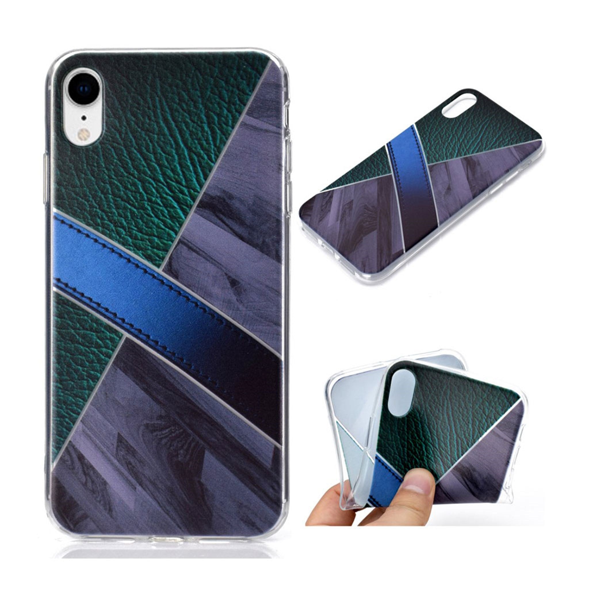 iPhone Xr marble pattern soft case - Grey