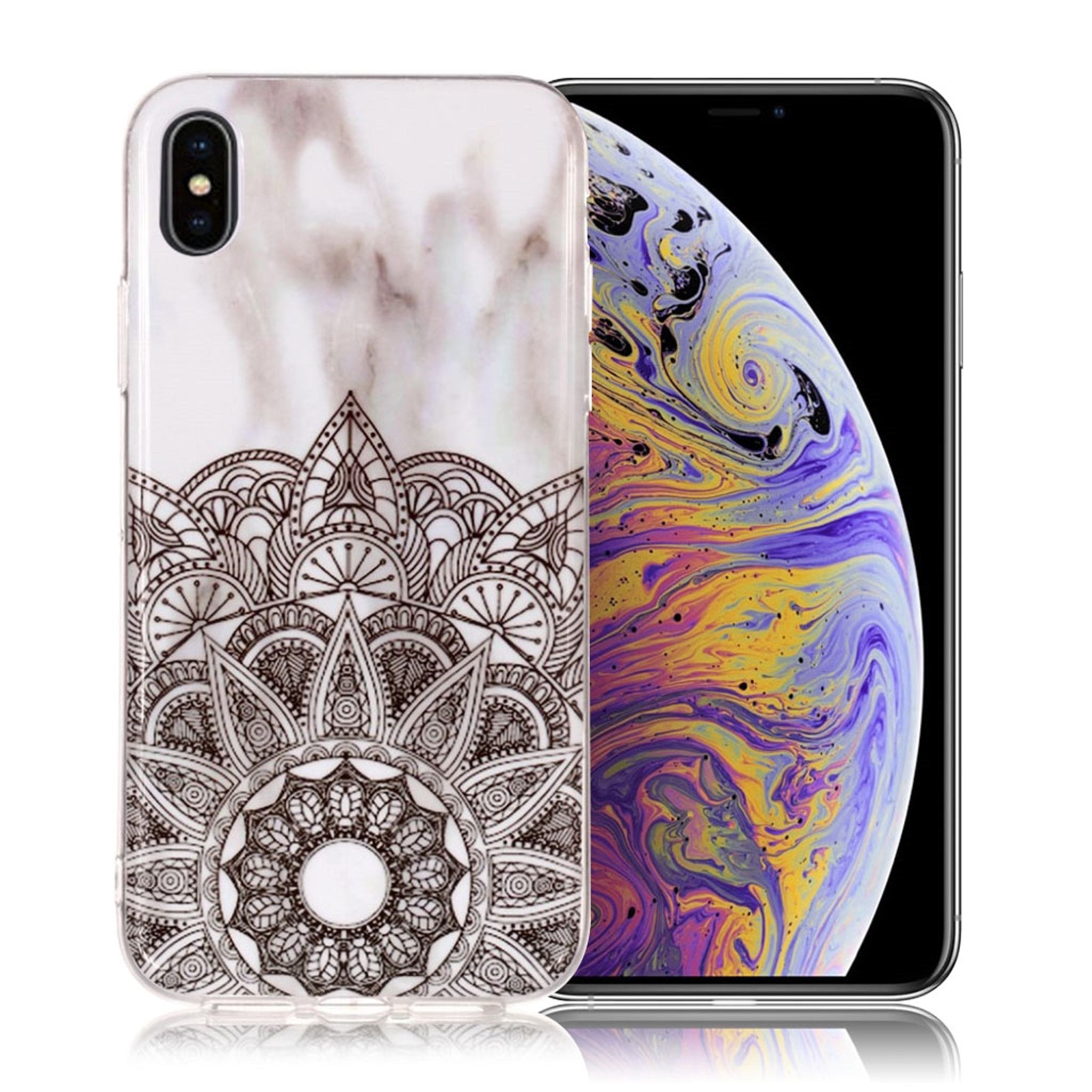 iPhone Xs Max pattern printing case - Mandala Flower