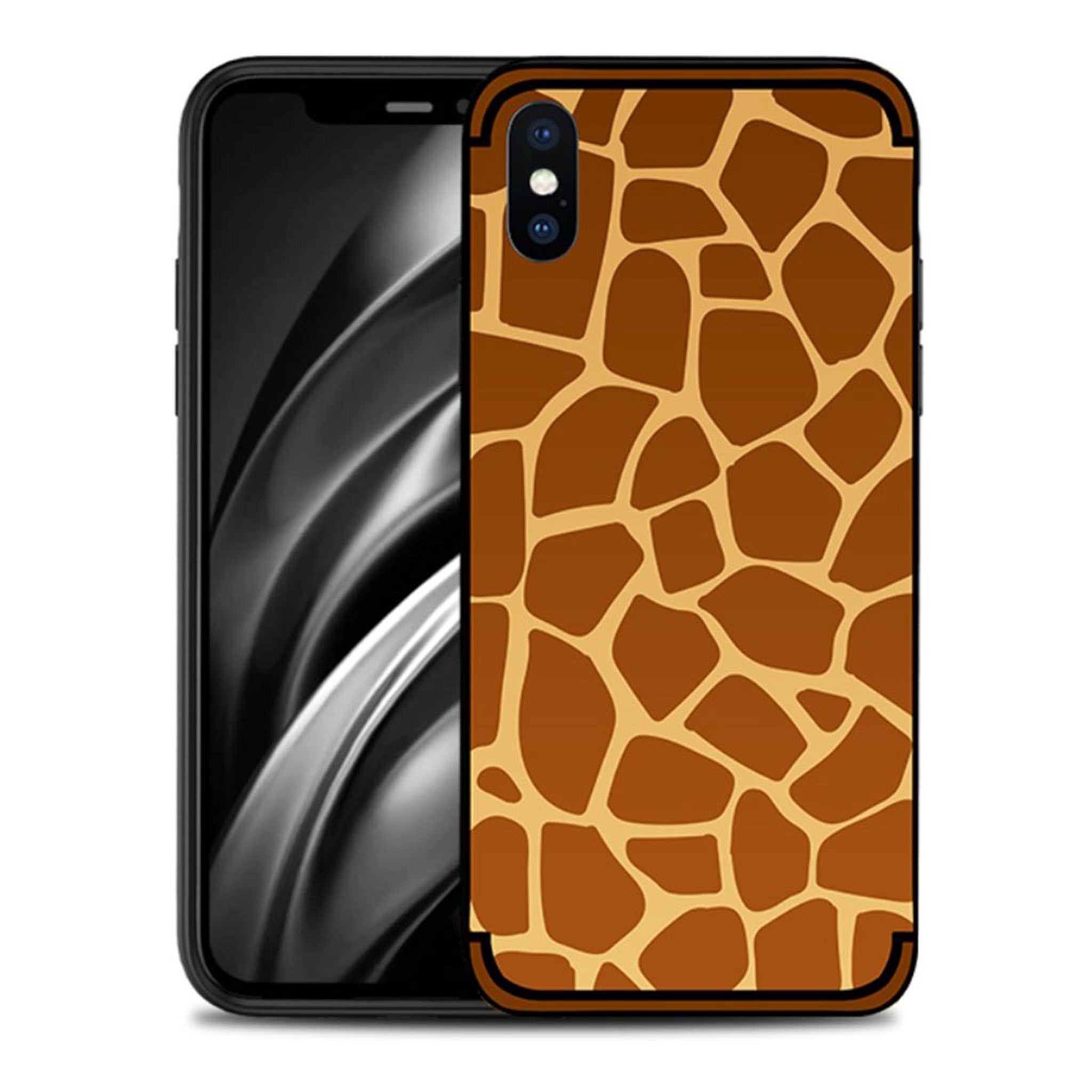 NXE iPhone Xs Max embossed pattern soft case - Giraffe Texture