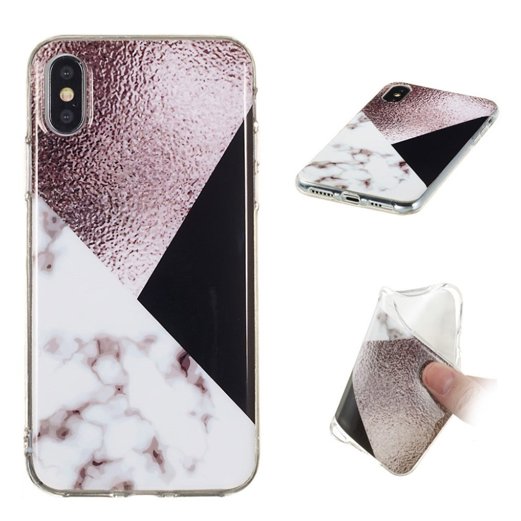 iPhone Xs Max marble pattern soft case - Style I