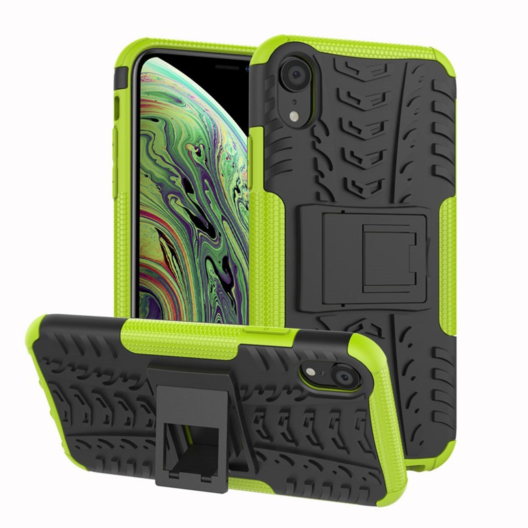 iPhone XS anti-slip hybrid case - Green