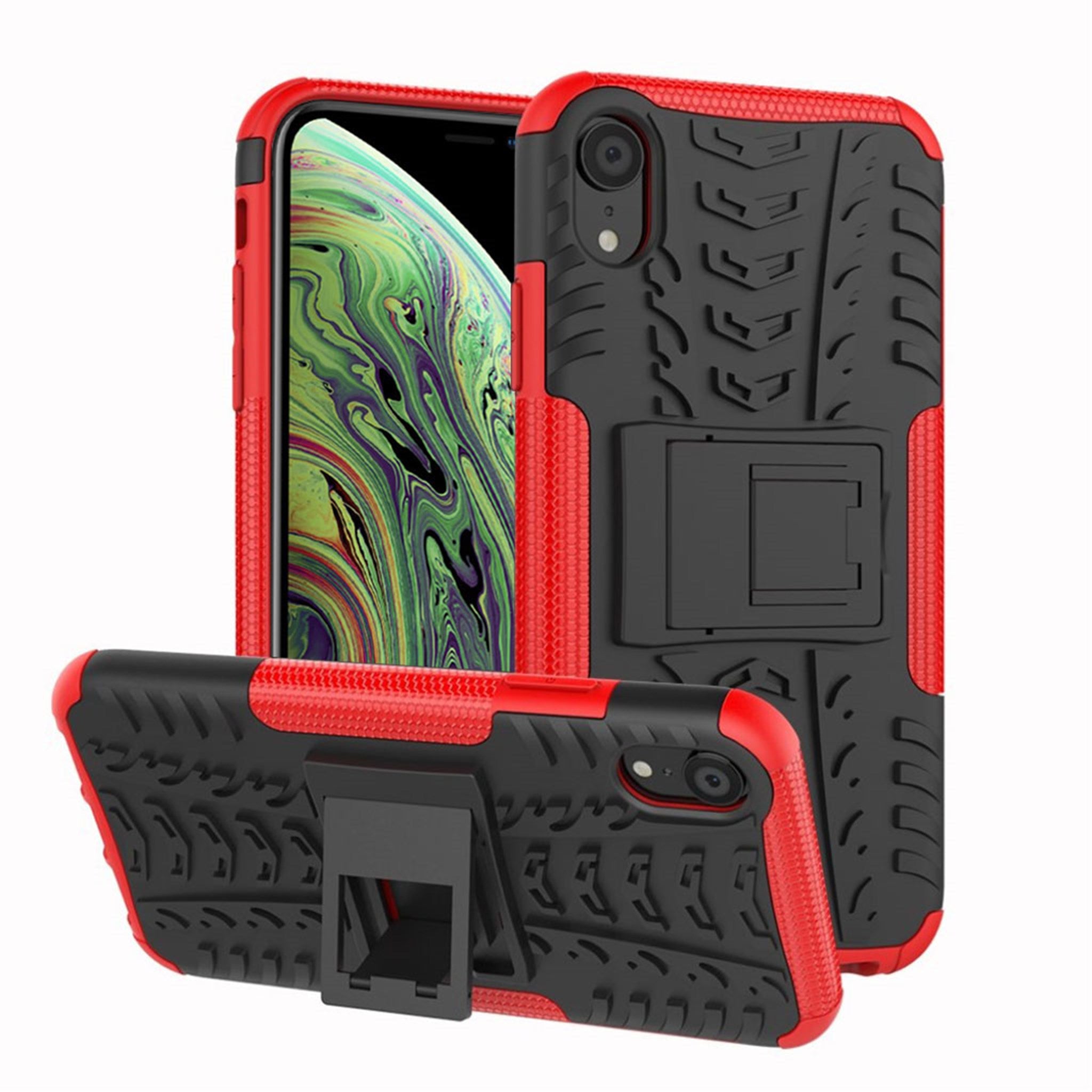 iPhone XS anti-slip hybrid case - Red