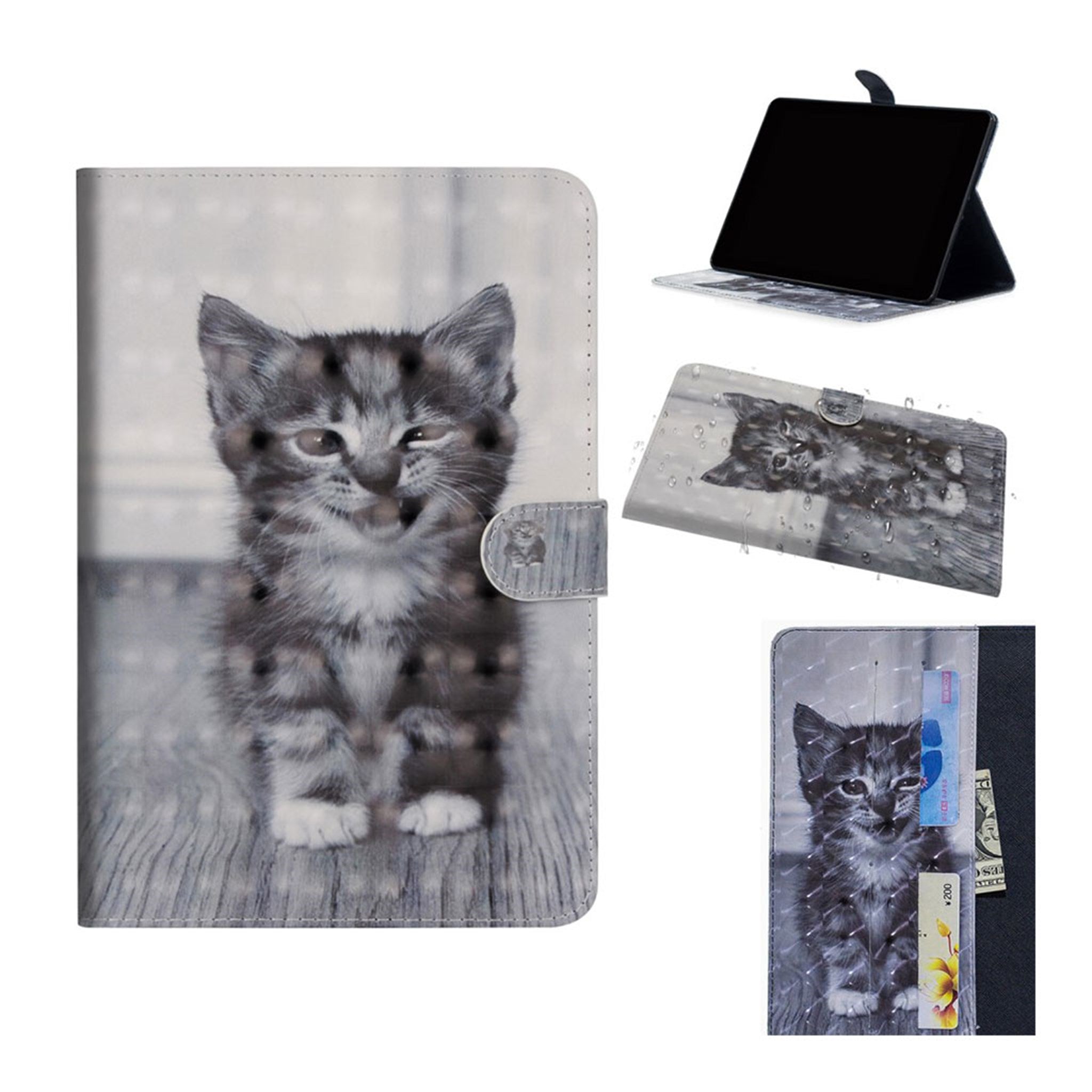 iPad Pro 11 inch (2018) light spot décor leather flip case - Lovely Cat