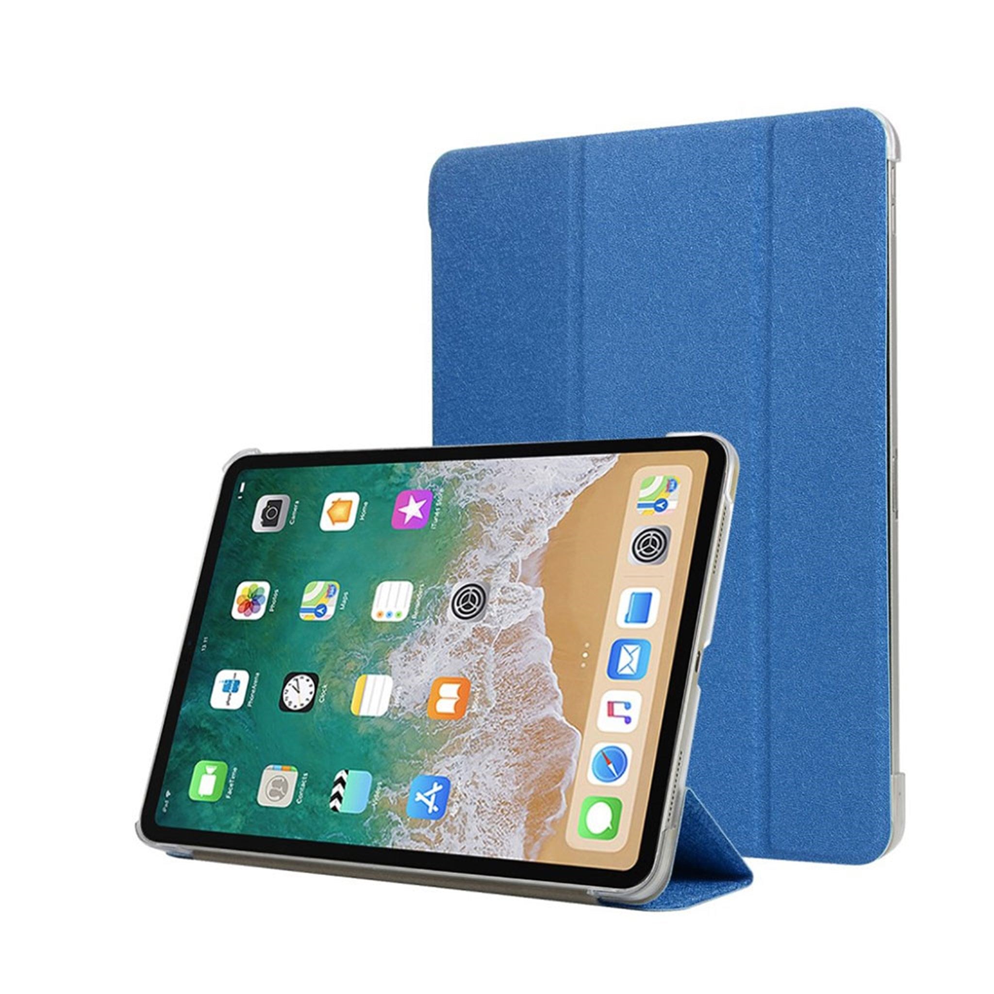 iPad Pro 11 inch (2018) tri-fold leather flip case - Dark Blue