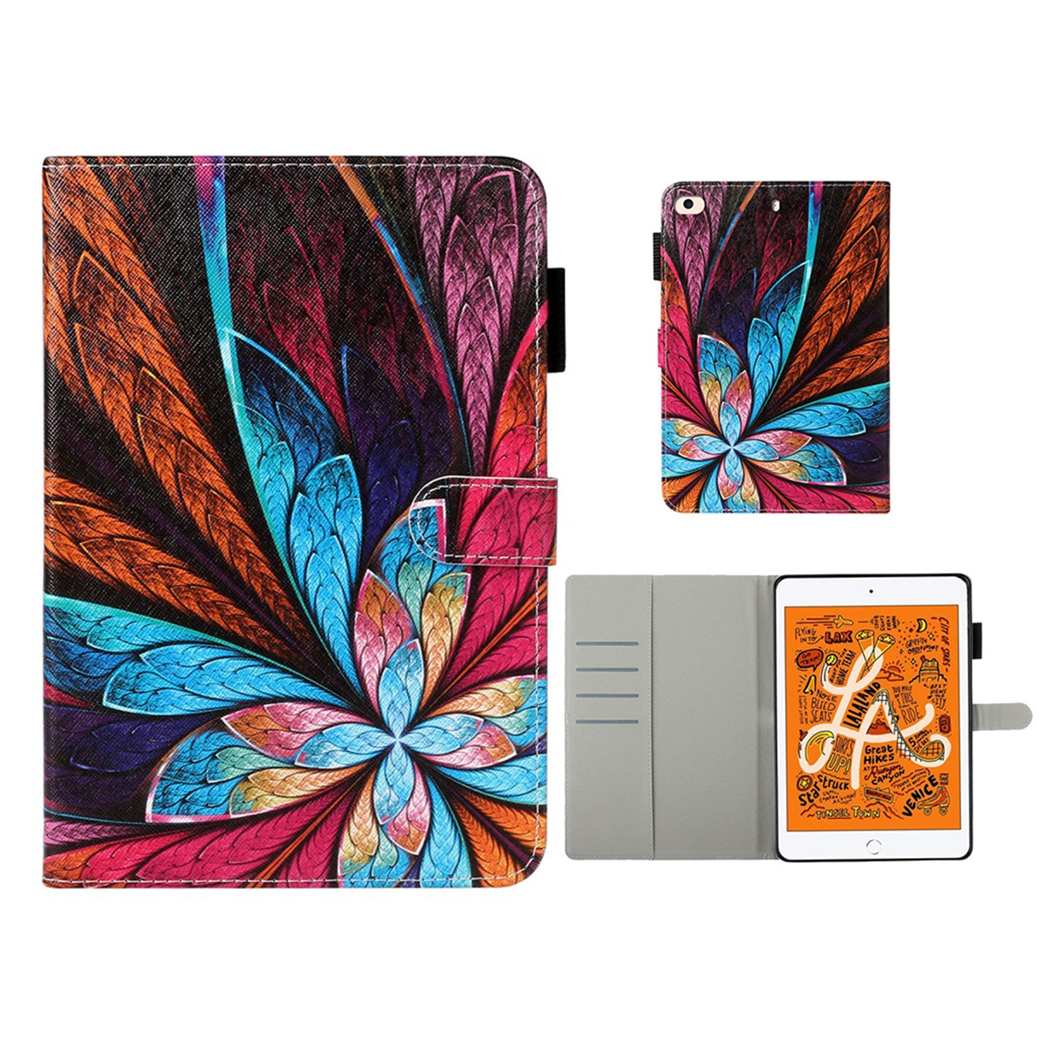 iPad Mini (2019) pattern leather flip case - Colorful Flower