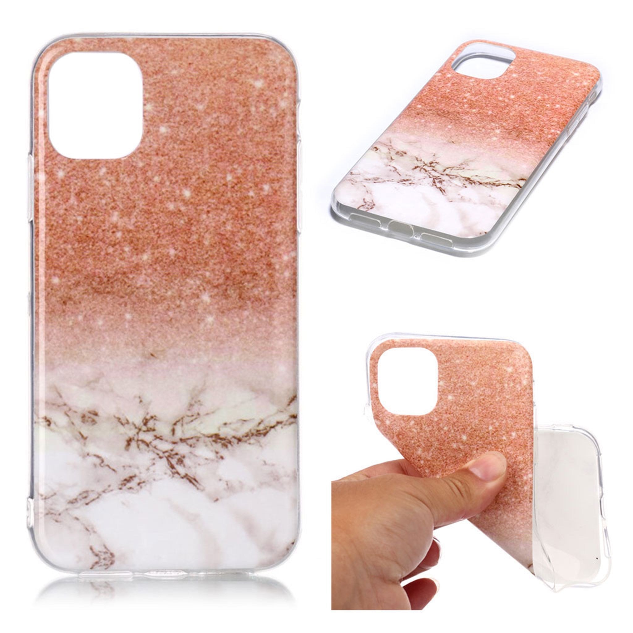 Marble iPhone 11 Pro case - Plum / White Marble