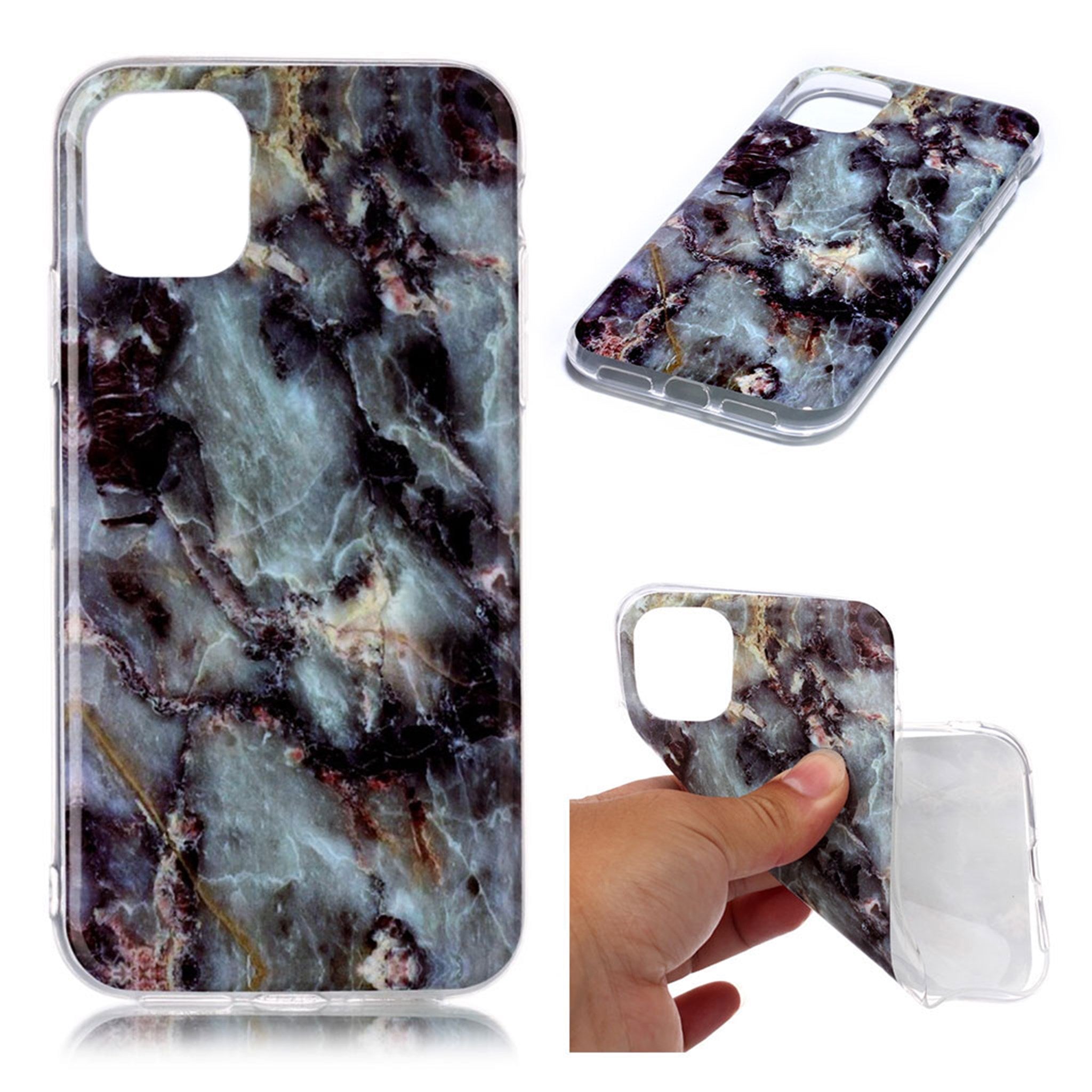 Marble iPhone 11 Pro case - Teal / Black Marble