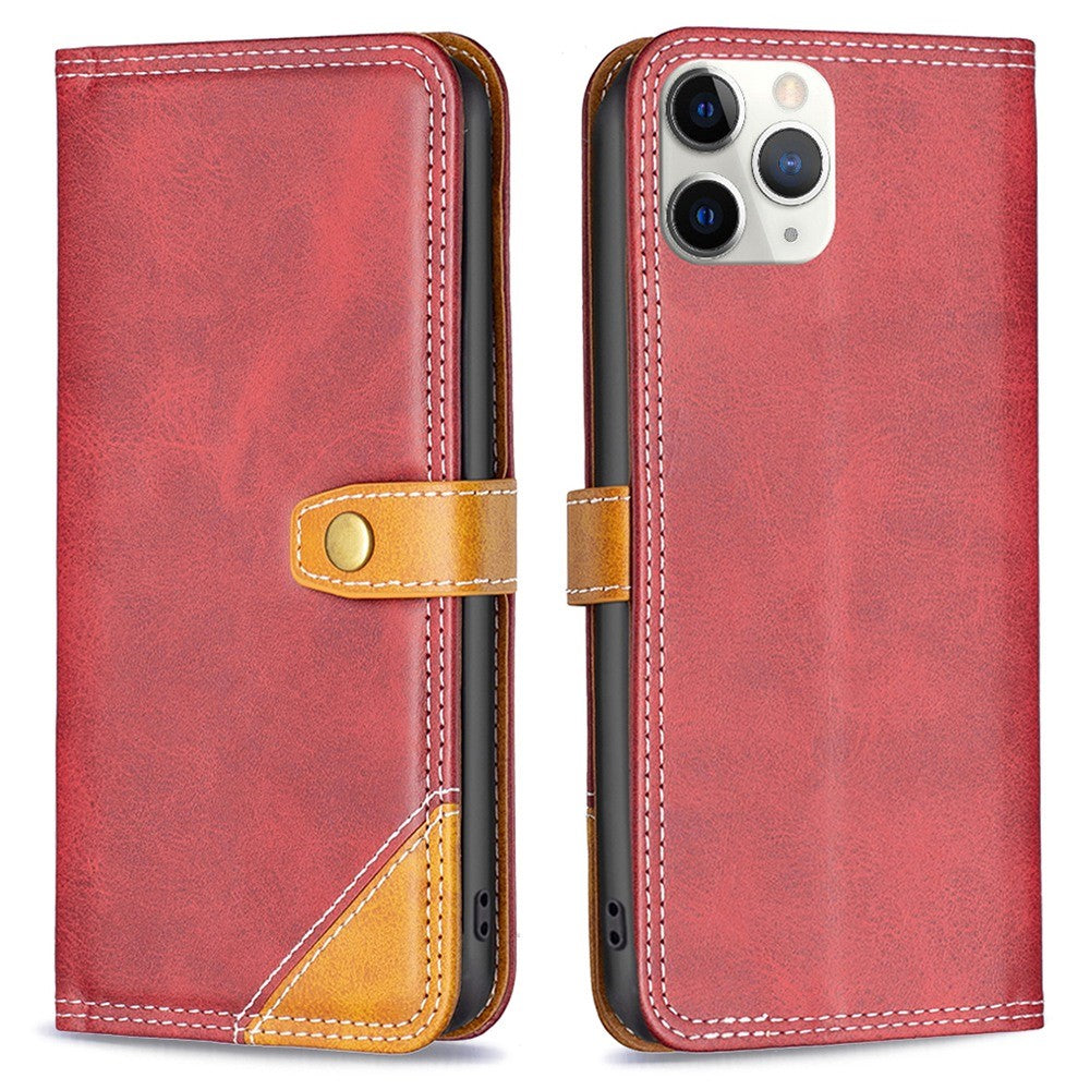 BINFEN two-color leather case for iPhone 11 Pro - Red