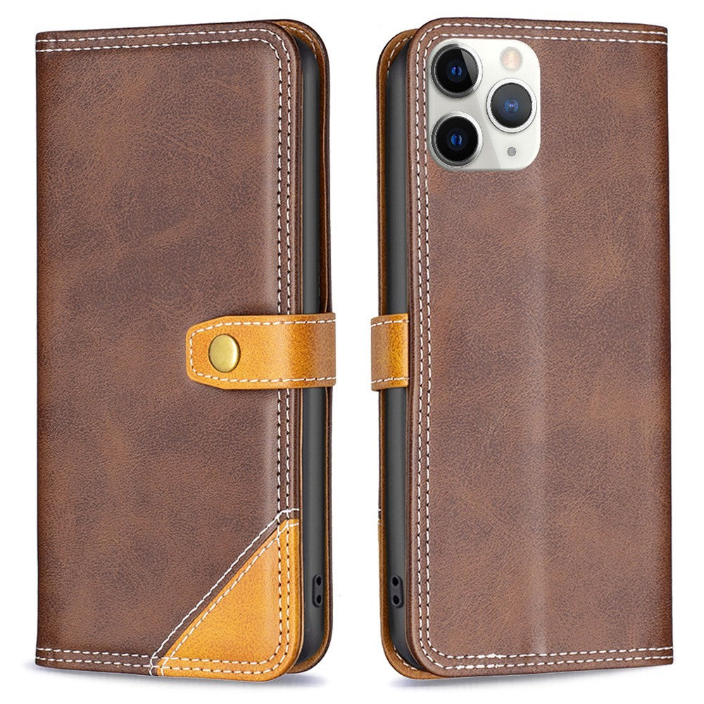 BINFEN two-color leather case for iPhone 11 Pro - Coffee