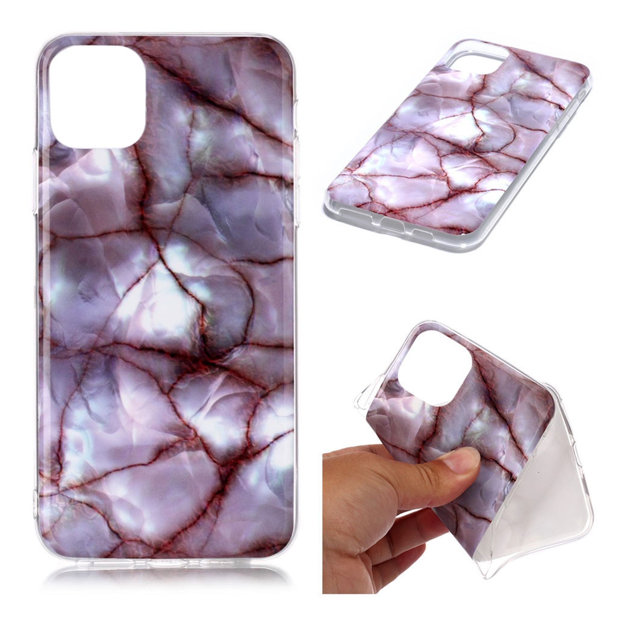 Marble iPhone 11 Pro Max case - Veiny Rose Marble