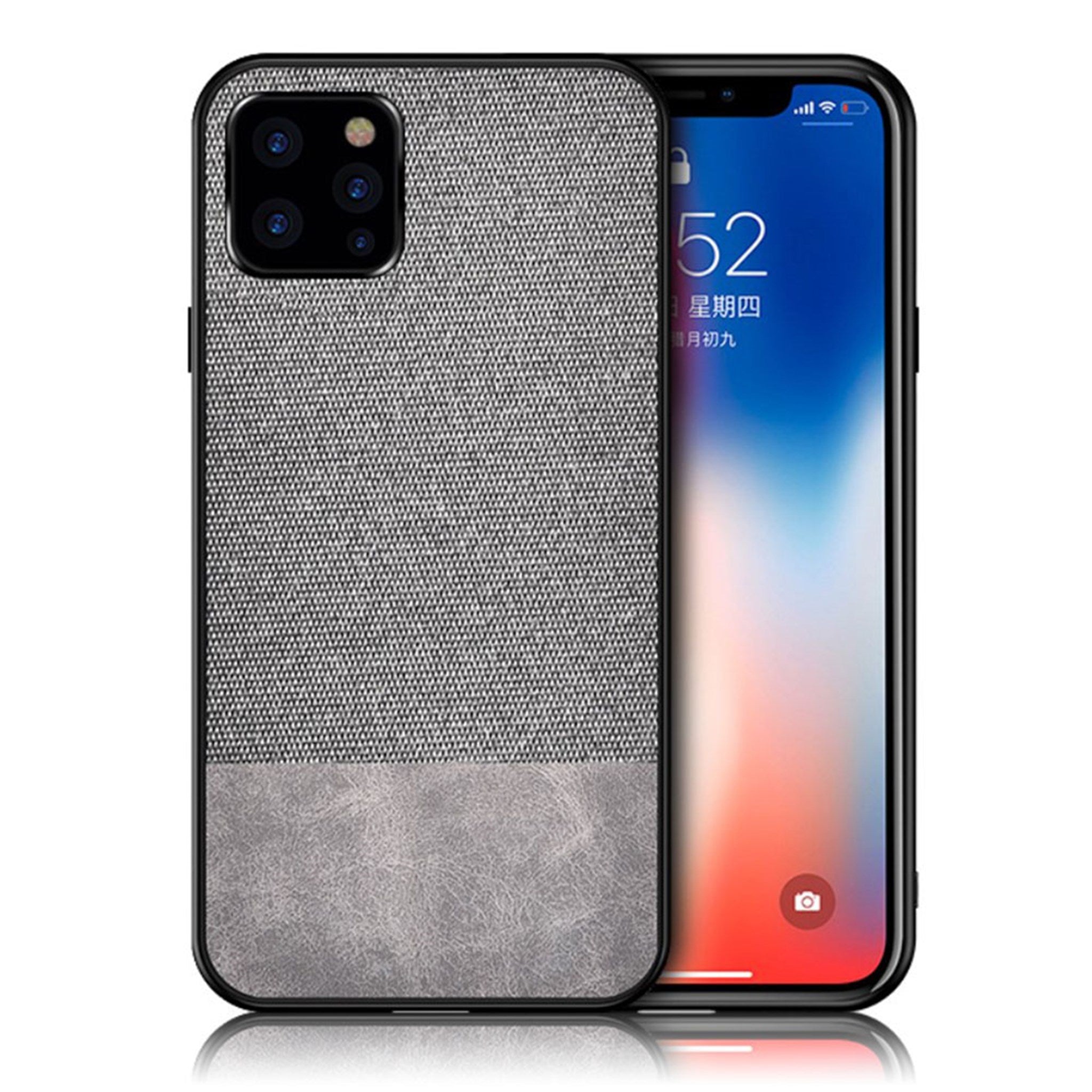 Berlin iPhone 11 Pro Max cover - Grey / Cloth+PU Style