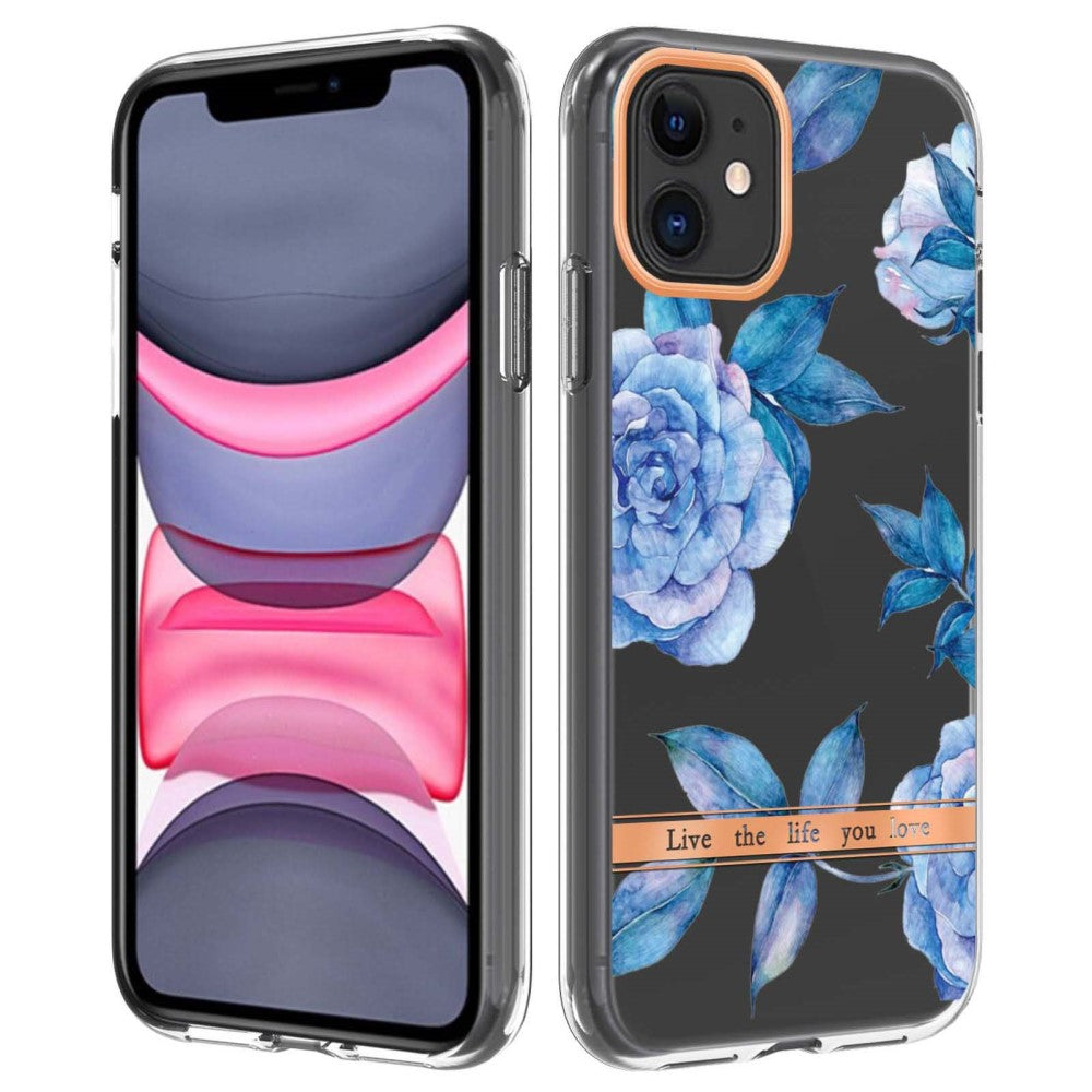 Super slim and durable softcover for iPhone 11 - Blue Peony