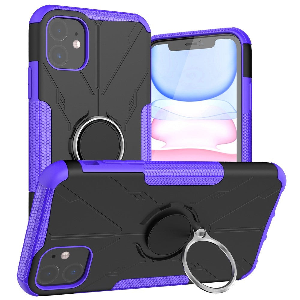 Kickstand cover with magnetic sheet for iPhone 11 - Purple