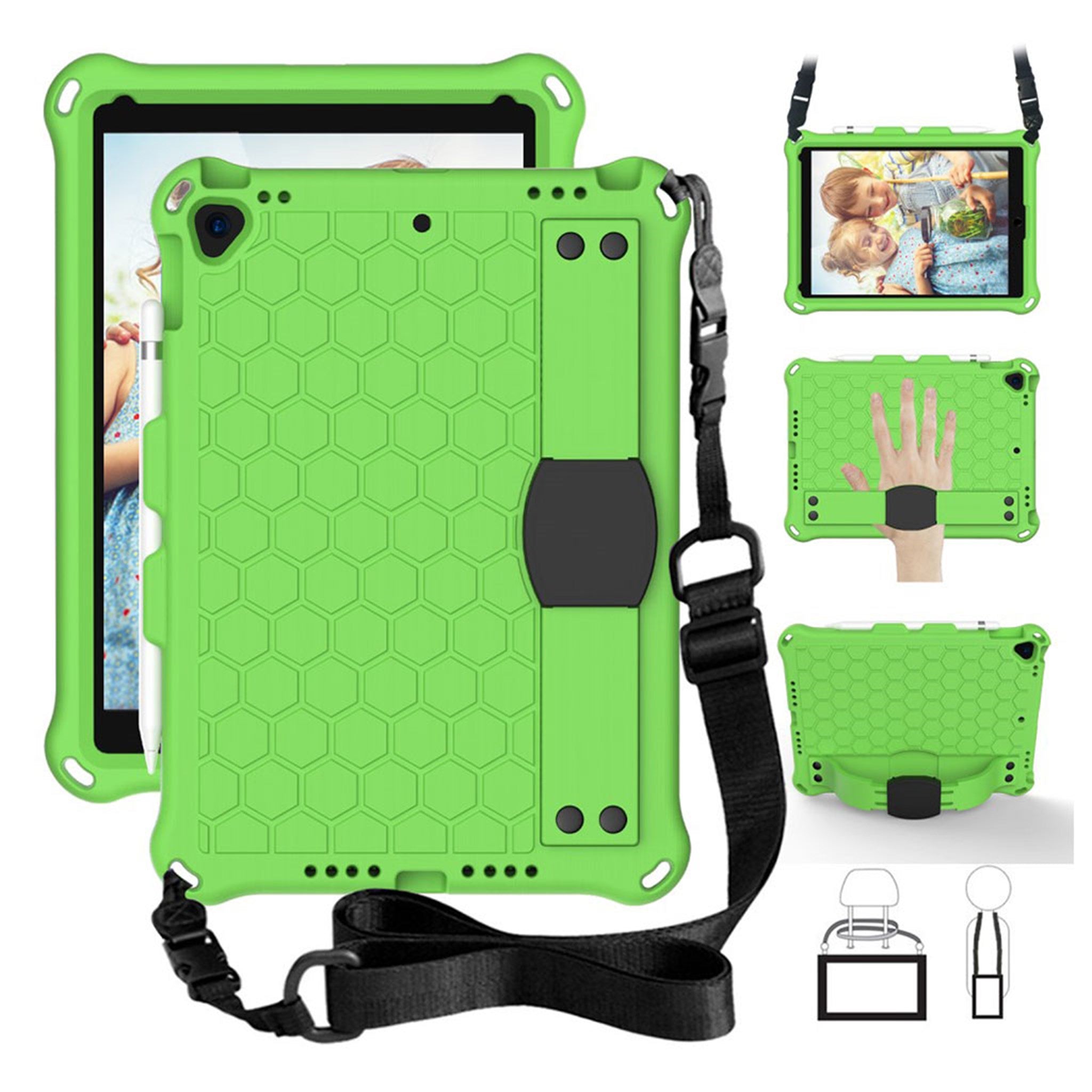 iPad 10.2 (2019) honeycomb EVA hybrid case - Green