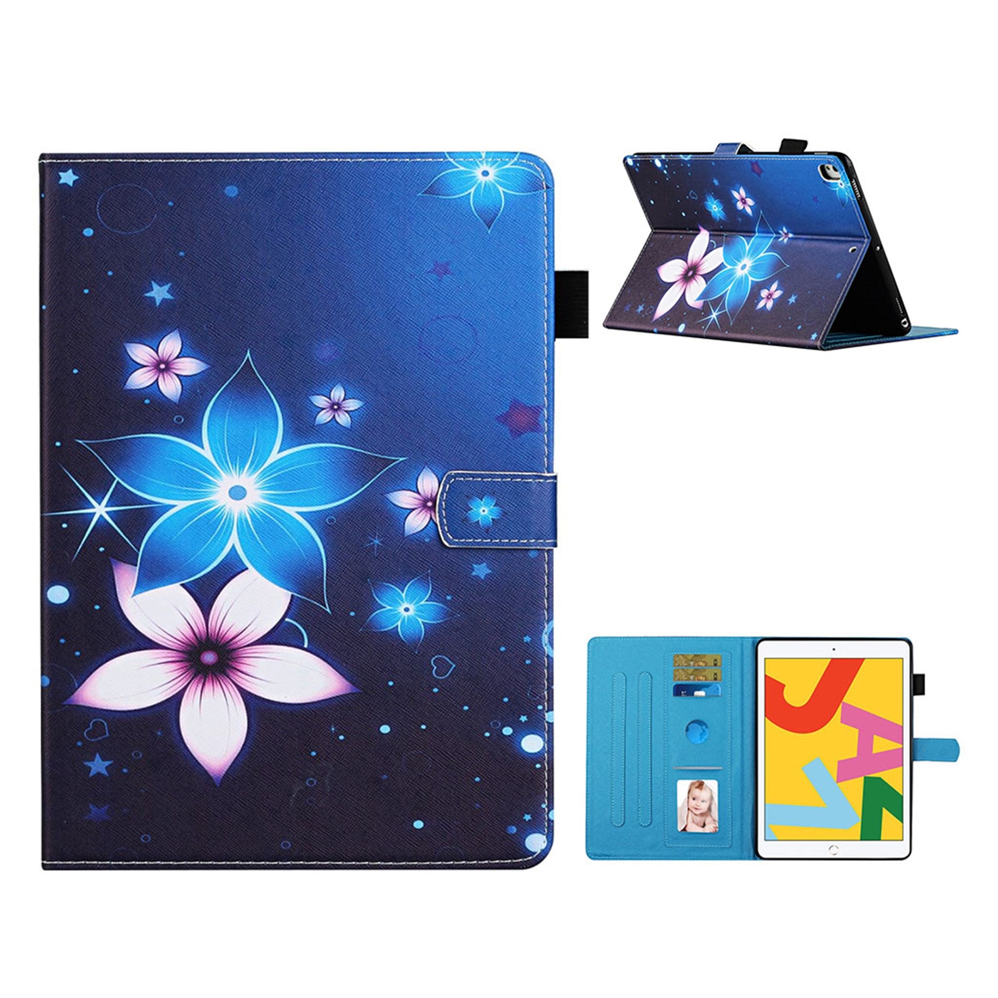 iPad 10.2 (2019) vibrant pattern printing leather case - Flower