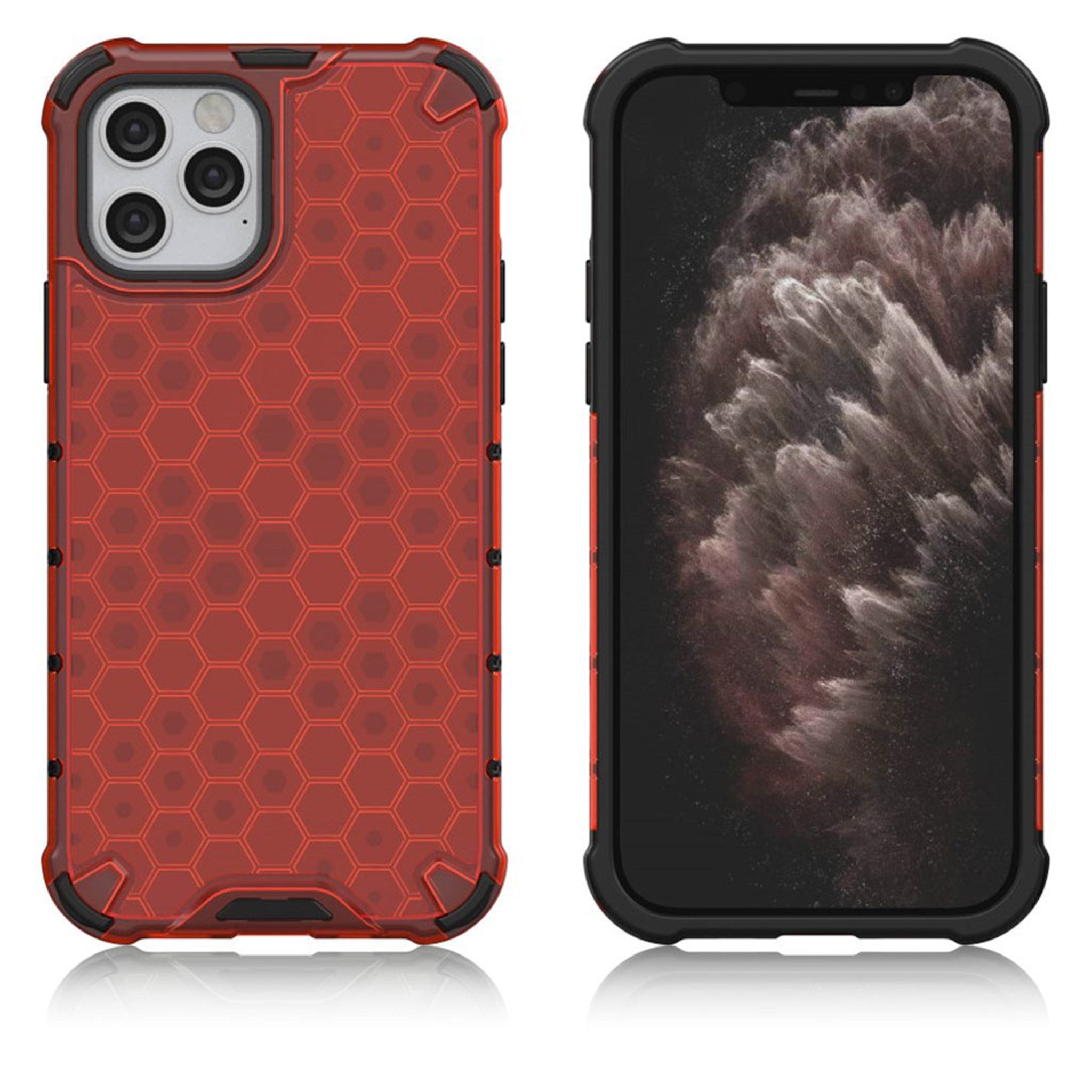 Bofink Honeycomb iPhone 12 / 12 Pro case - Red