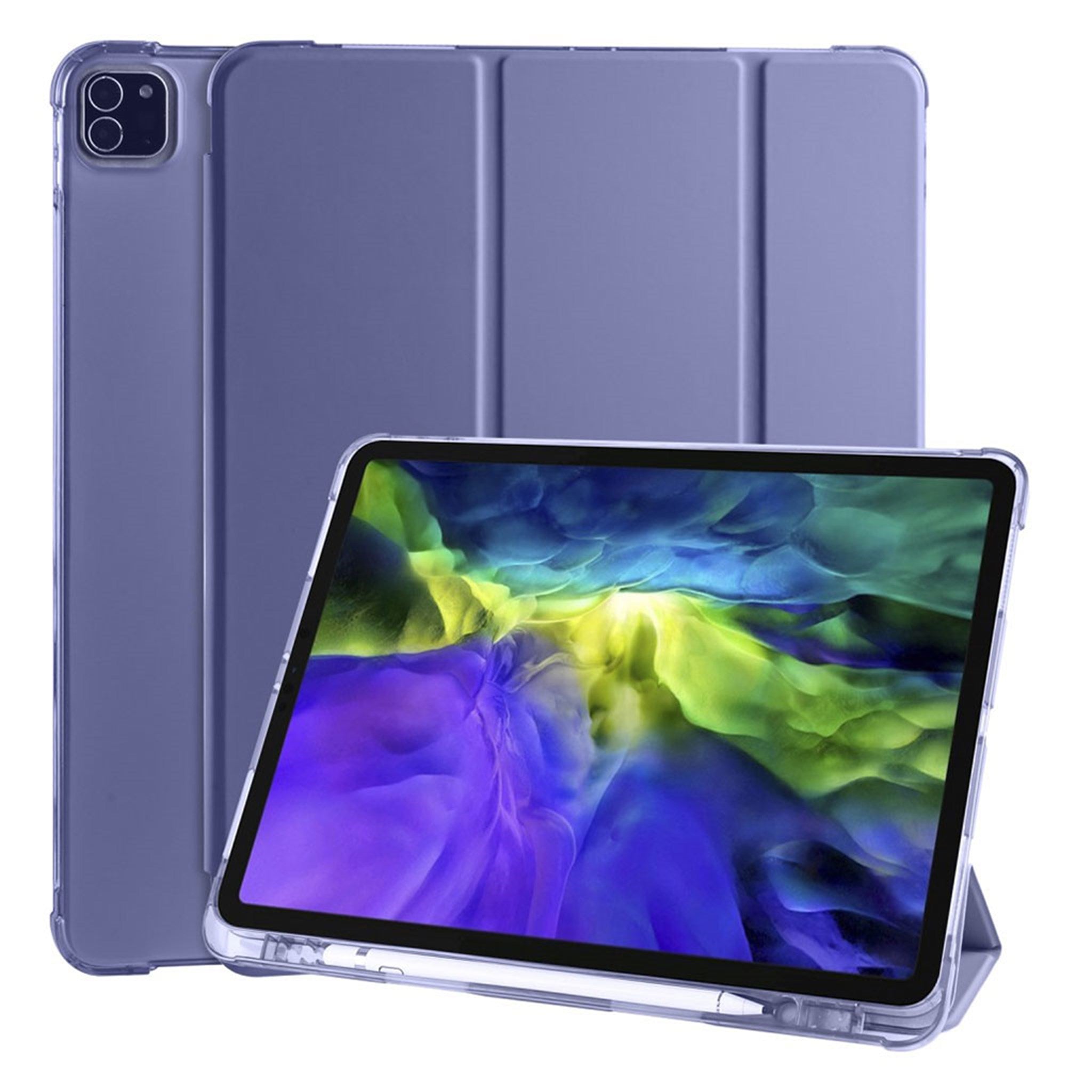 iPad Pro 12.9 inch (2020) / (2018) tri-fold leather case - Purple