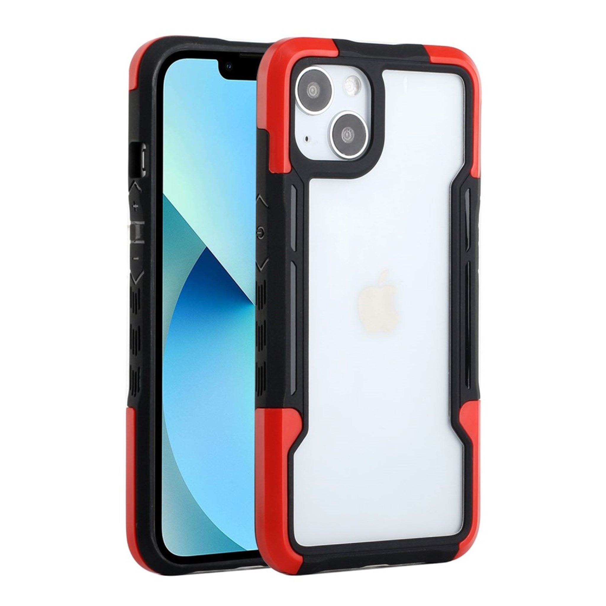 Shockproof protection cover for iPhone 13 - Black / Red