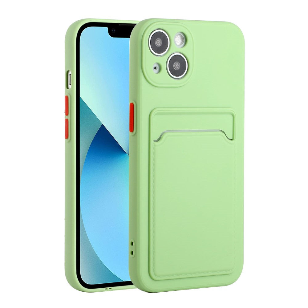 Card holder cover for iPhone 13 - Light Green