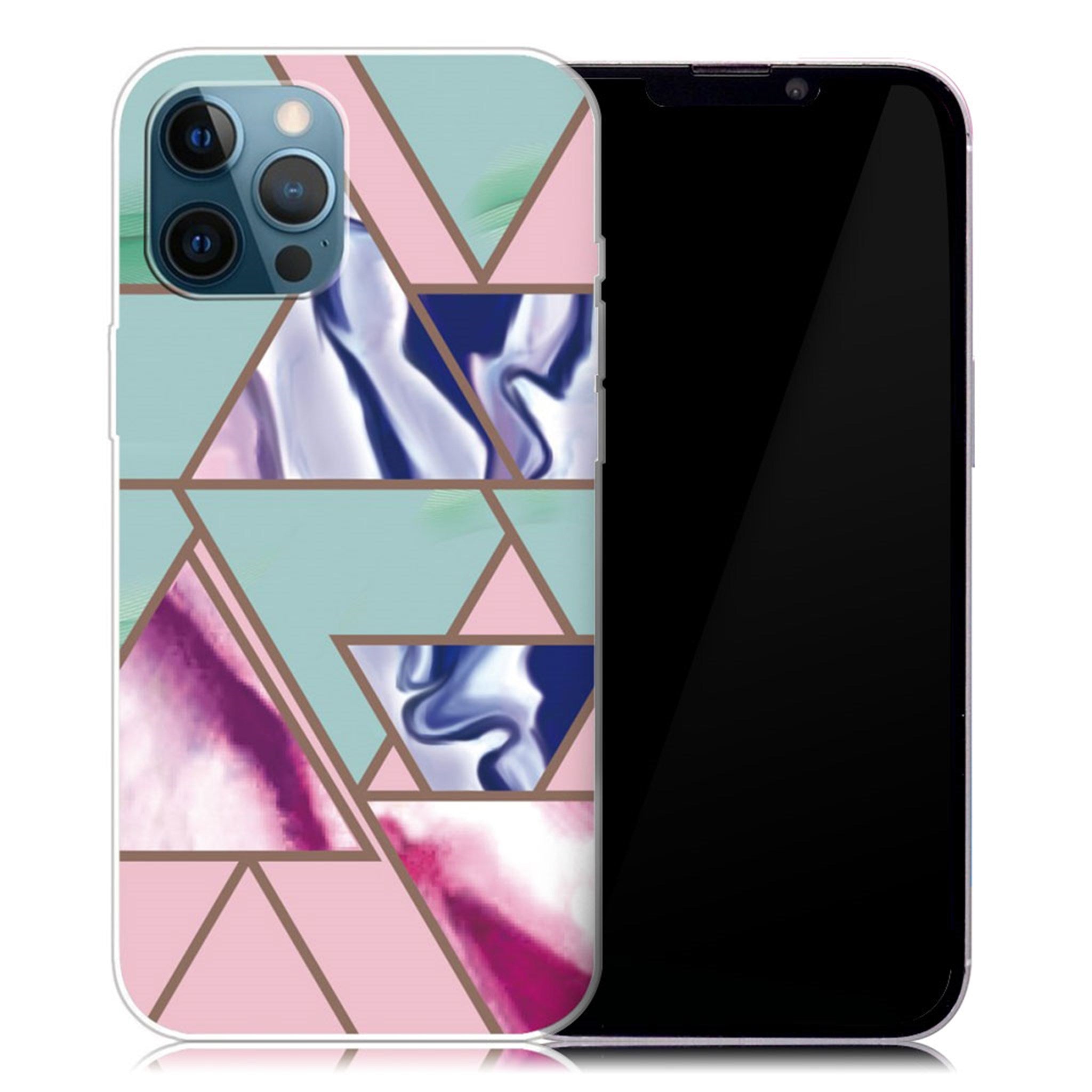 Marble iPhone 13 Pro case - Triangle Blitz Pattern