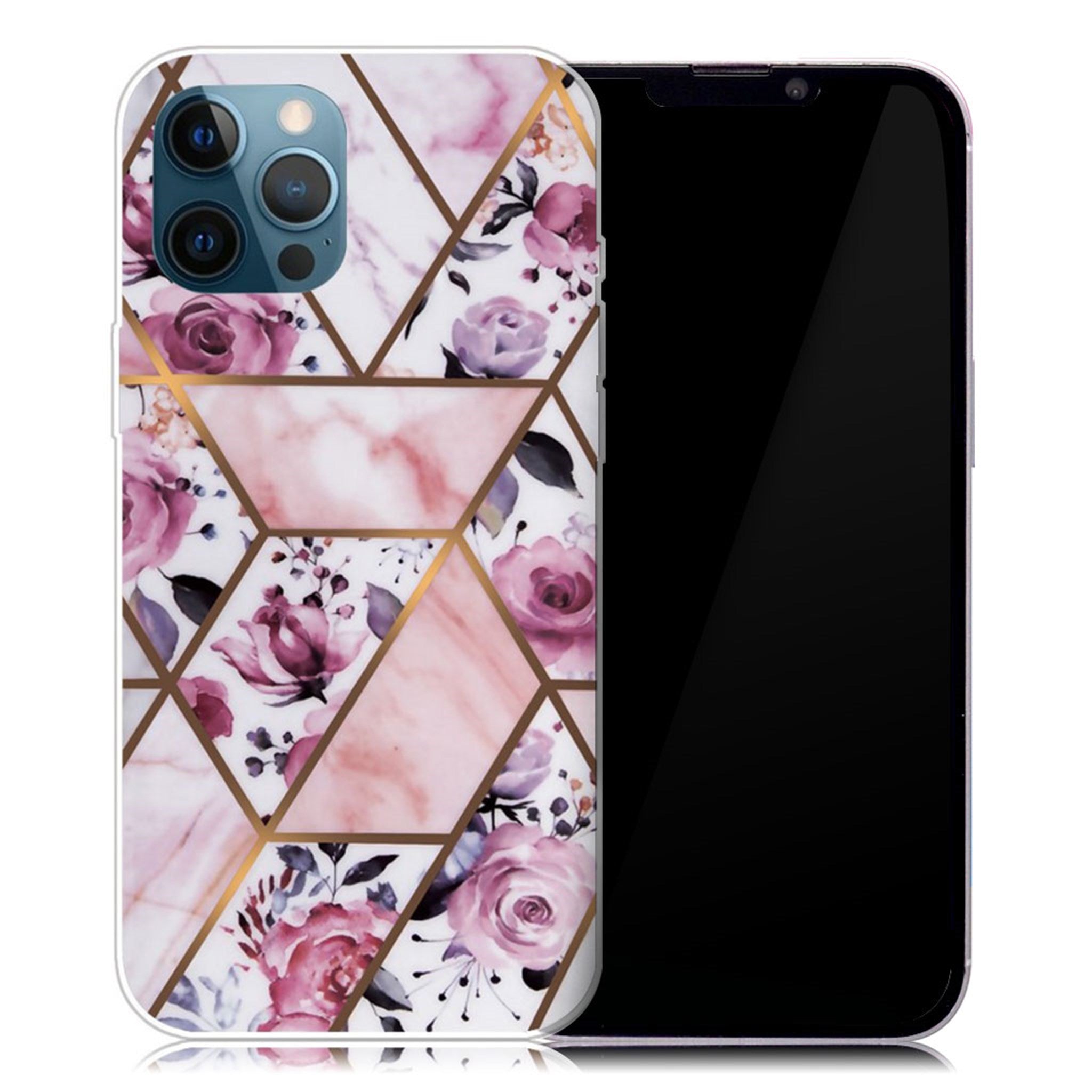 Marble iPhone 13 Pro case - Elegant Roses Tile