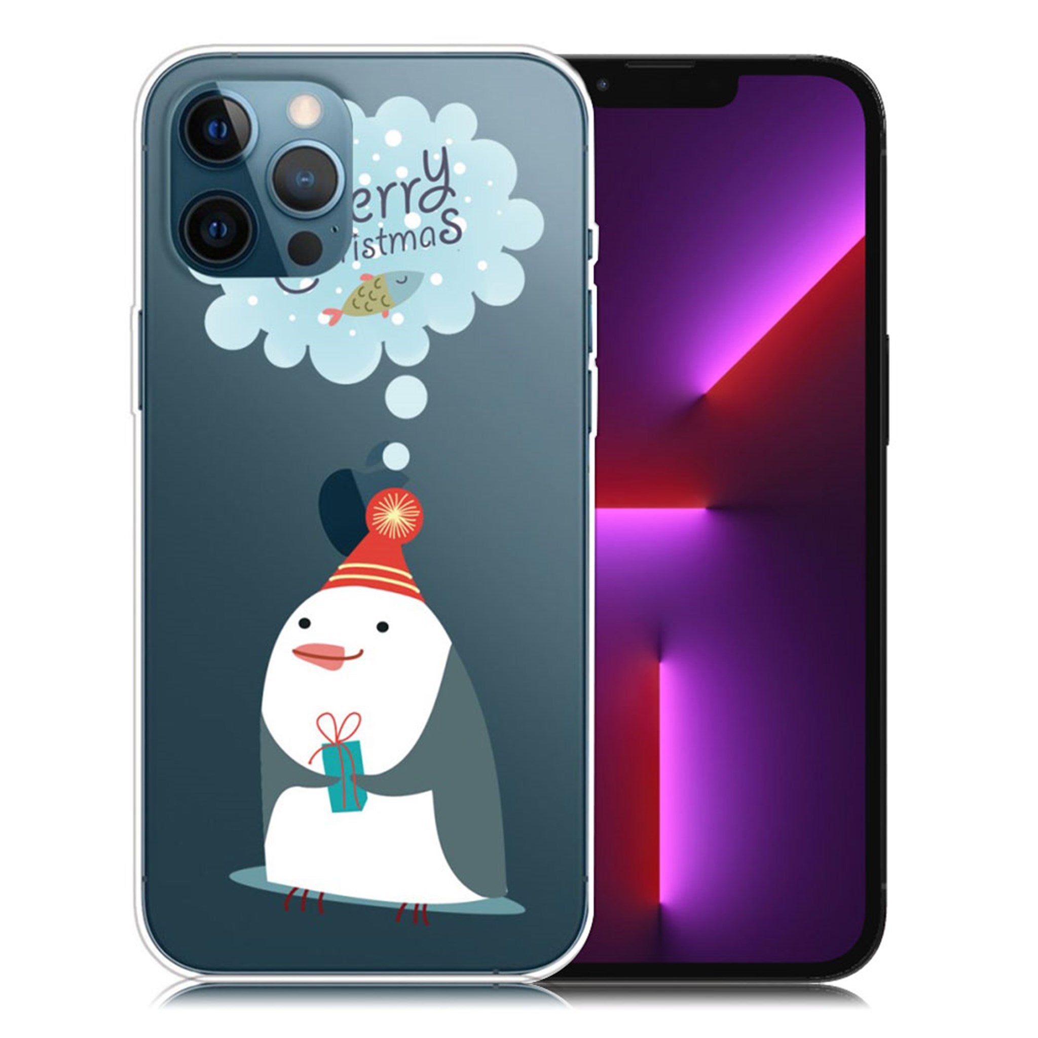 Christmas iPhone 13 Pro case - Thinking Snowman