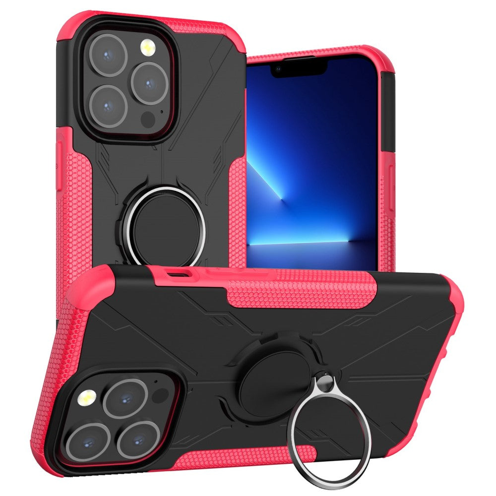 Kickstand cover with magnetic sheet for iPhone 13 Pro - Rose