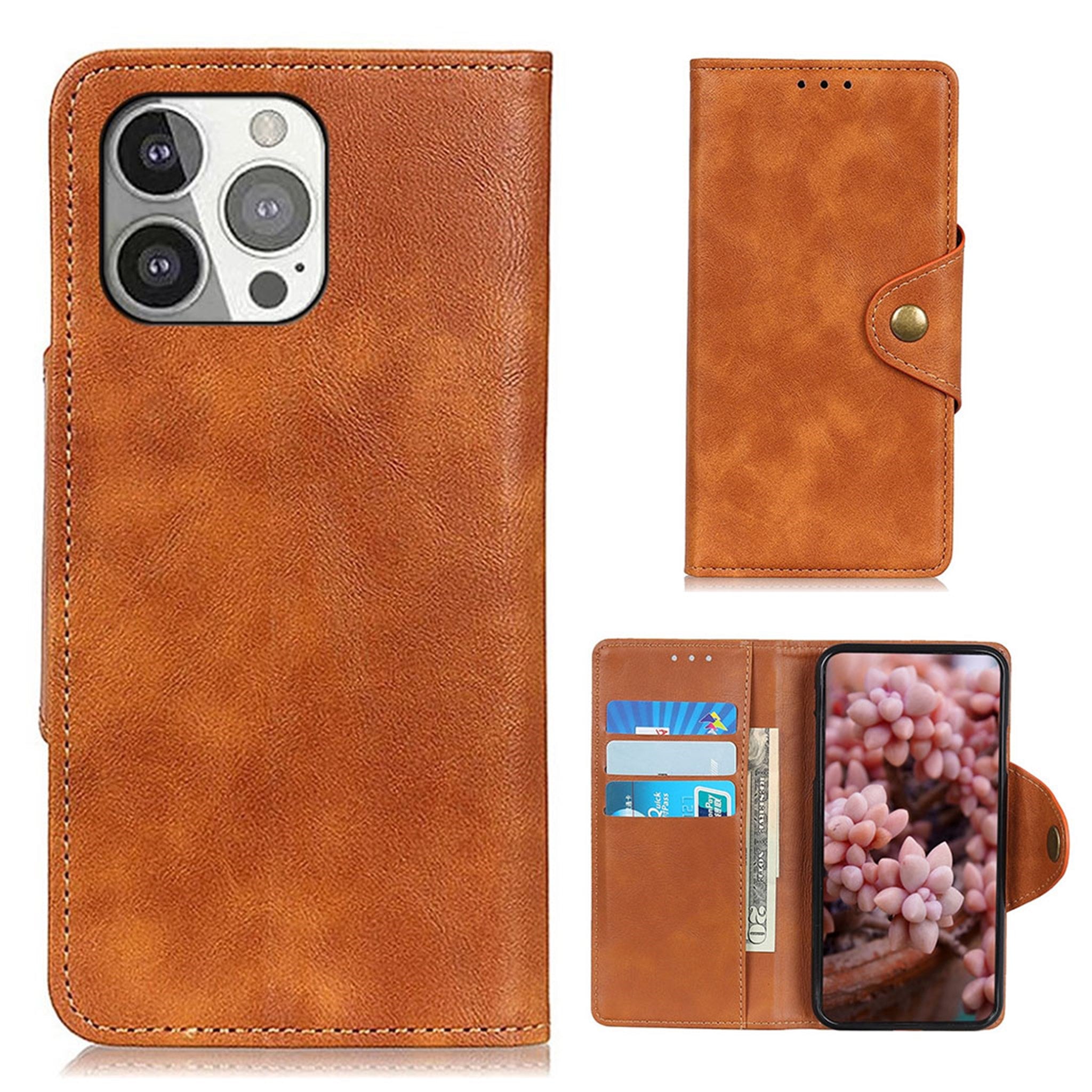 Alpha iPhone 13 Pro flip case - Brown