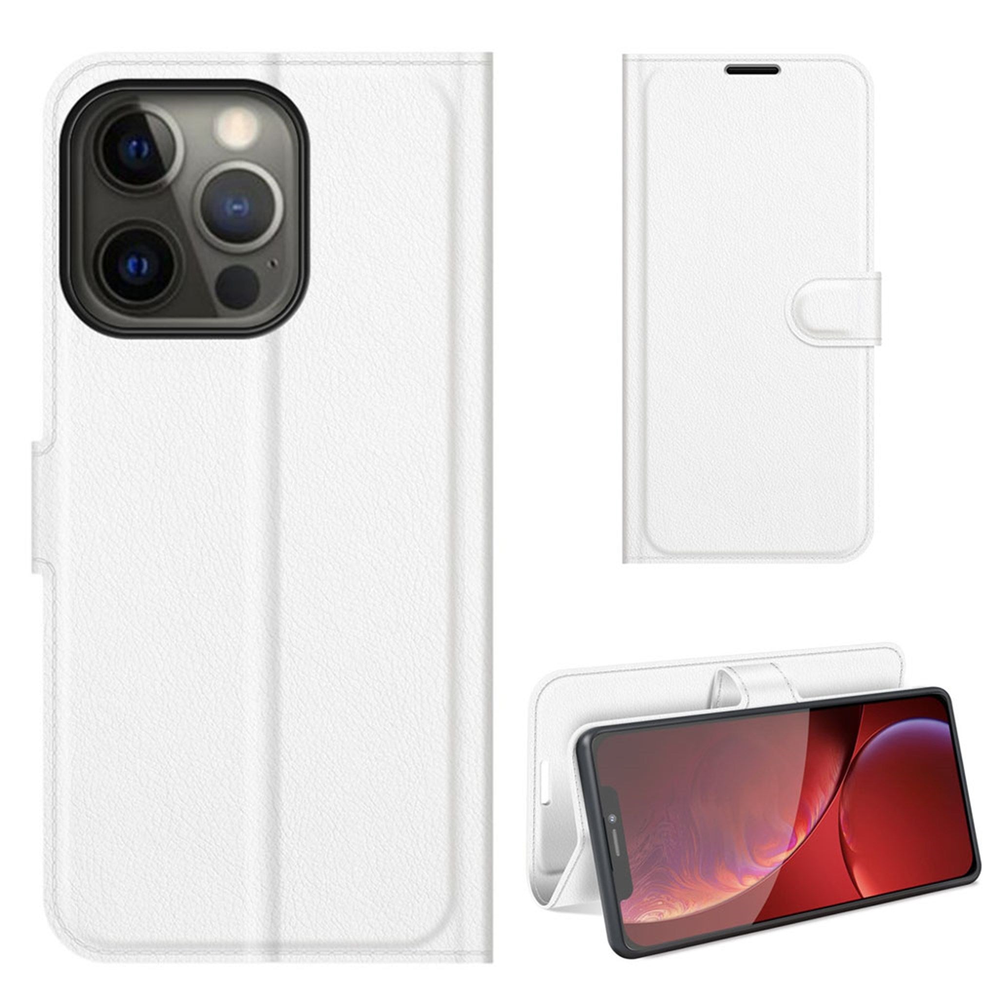 Classic iPhone 13 Pro flip case - White