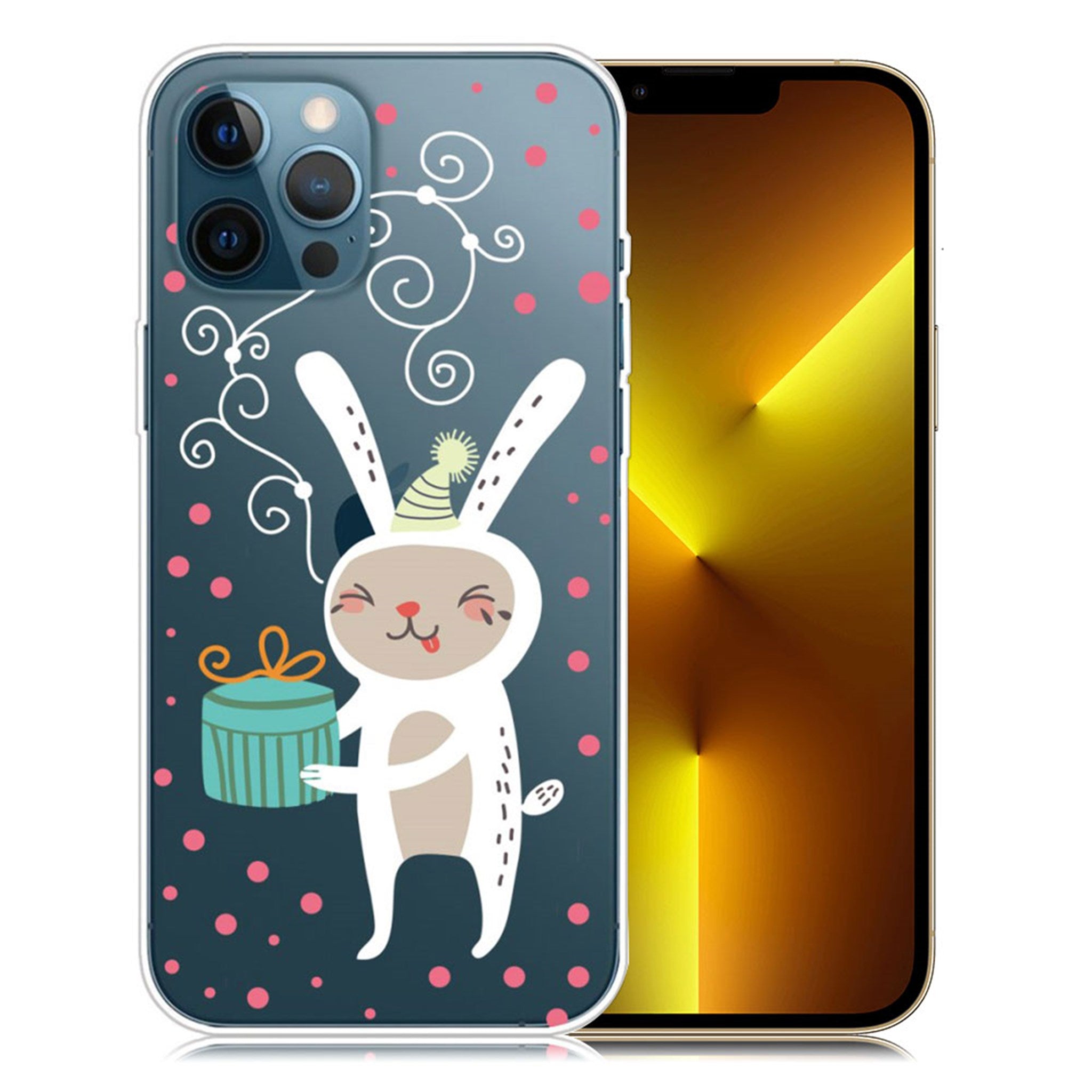 Christmas iPhone 13 Pro Max case - Rabbit Gives Gift